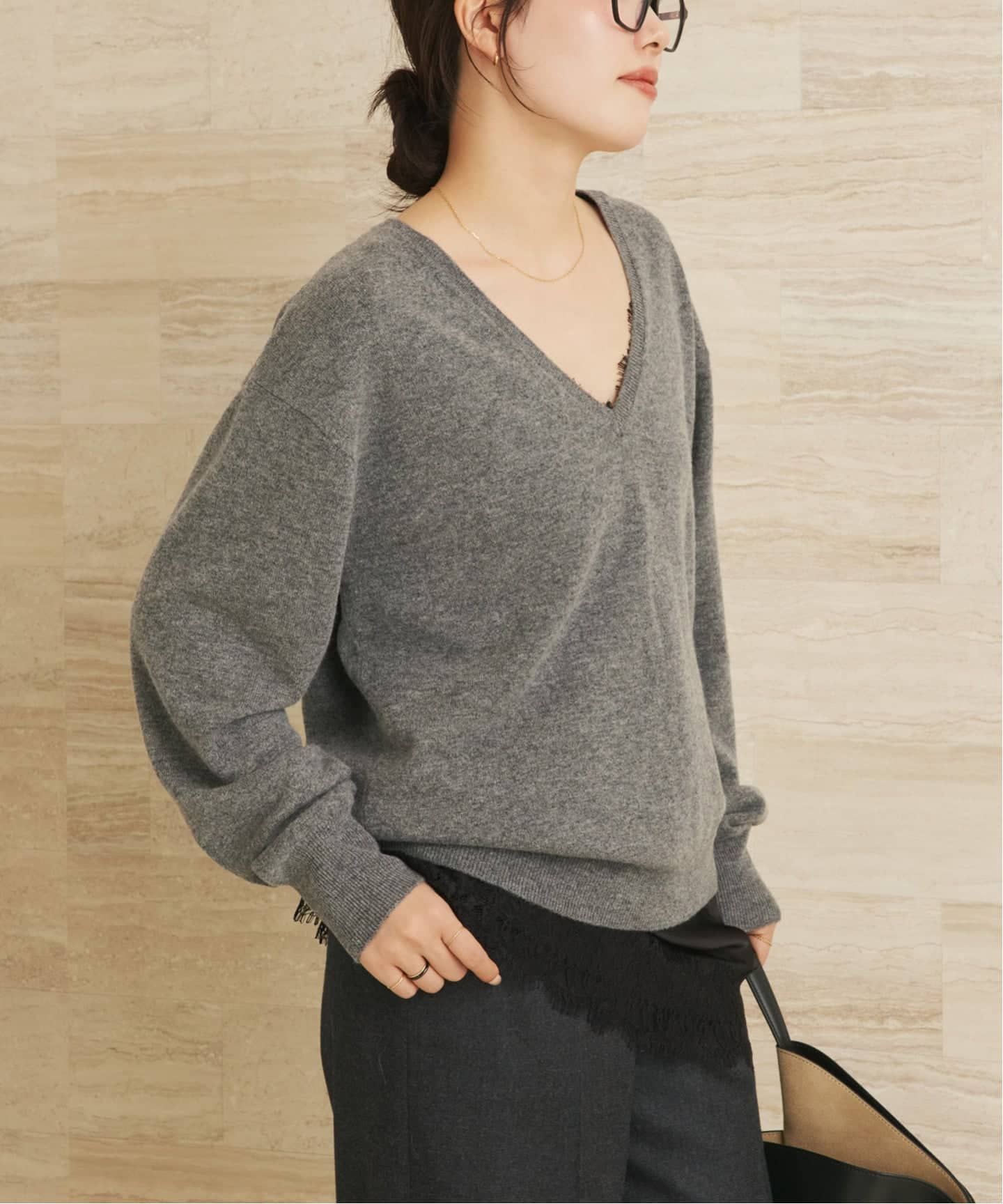 W/CAS Vネックプルオーバー（ニット／セーター）｜Plage（プラージュ