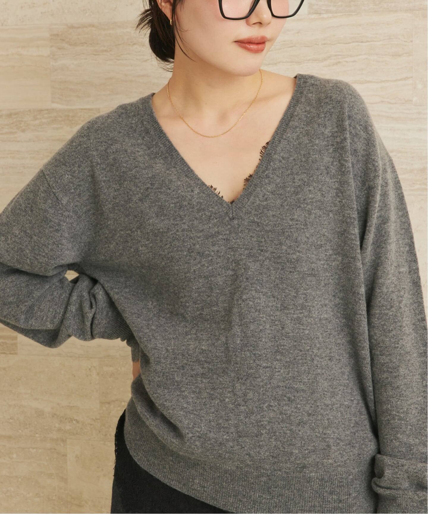 W/CAS Vネックプルオーバー（ニット／セーター）｜Plage（プラージュ