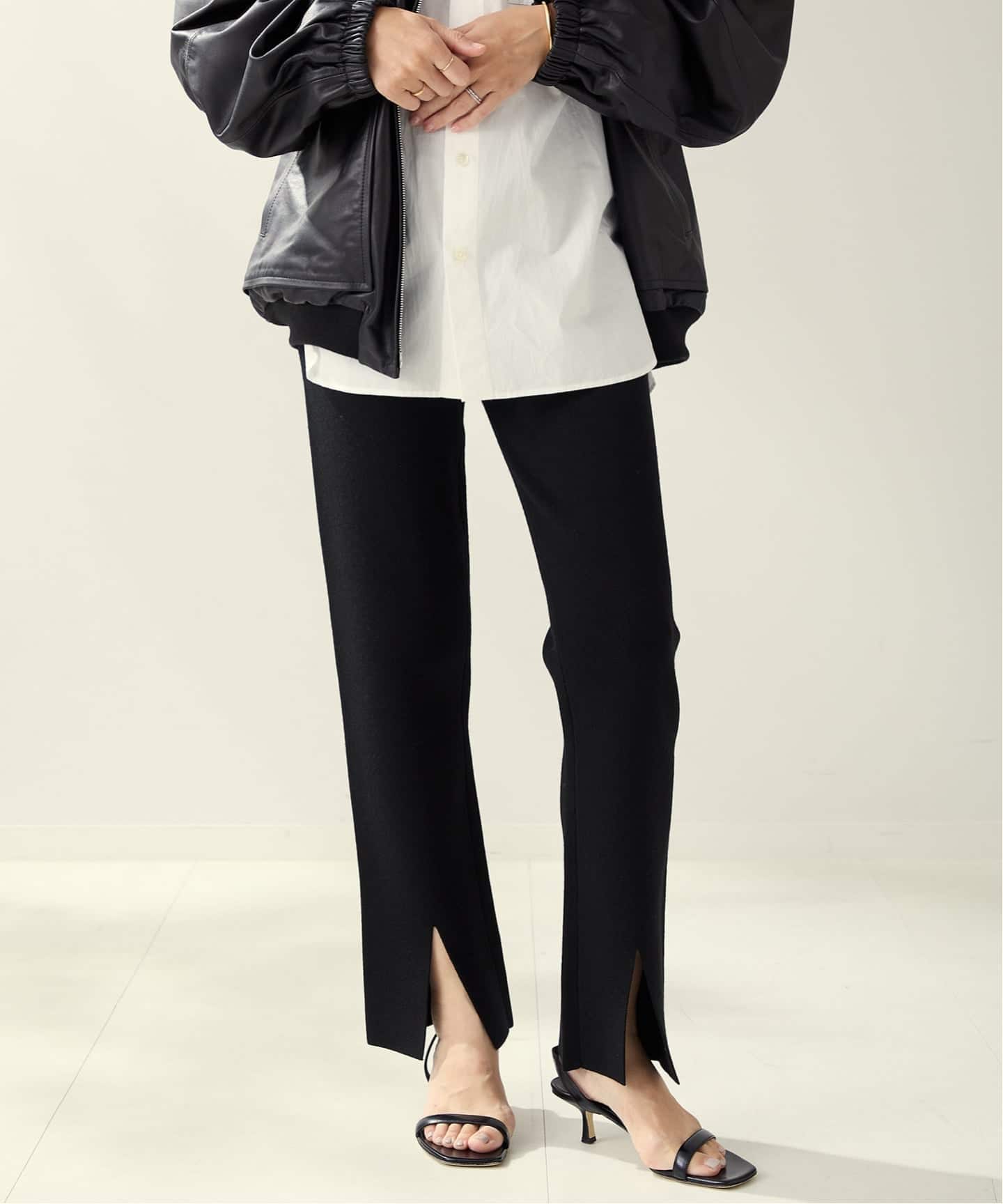 plage ニットパンツ Wide Straight ニット パンツ（その他パンツ）｜Plage