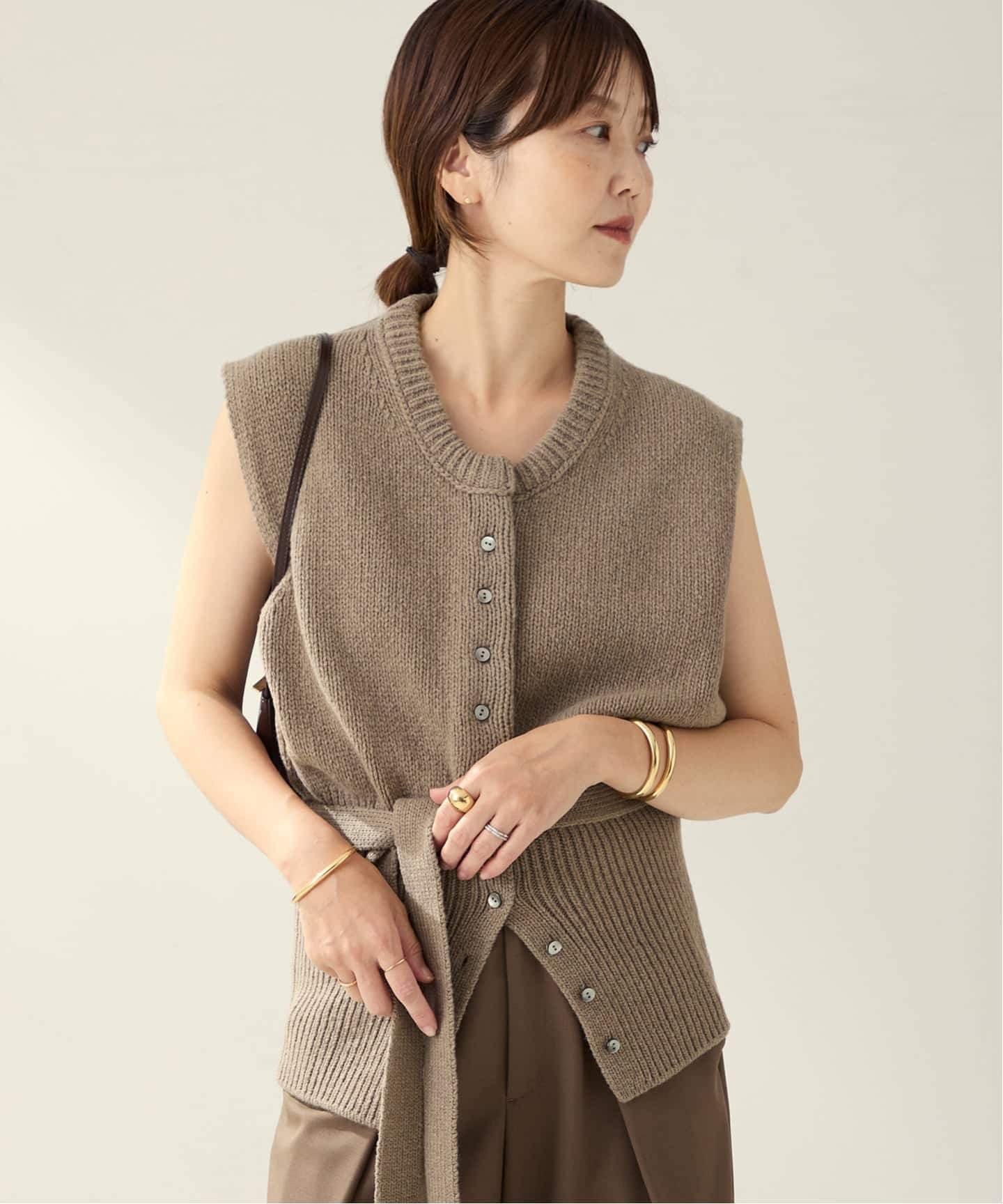 Plage プラージュ  長袖ニット   21-080-922-5120-3-0 ネイビー モヘヤ レディース  トップス ジャンボタムニット ローゲージ 追加》TSUMUGI balloon プルオーバー（ニット／セーター