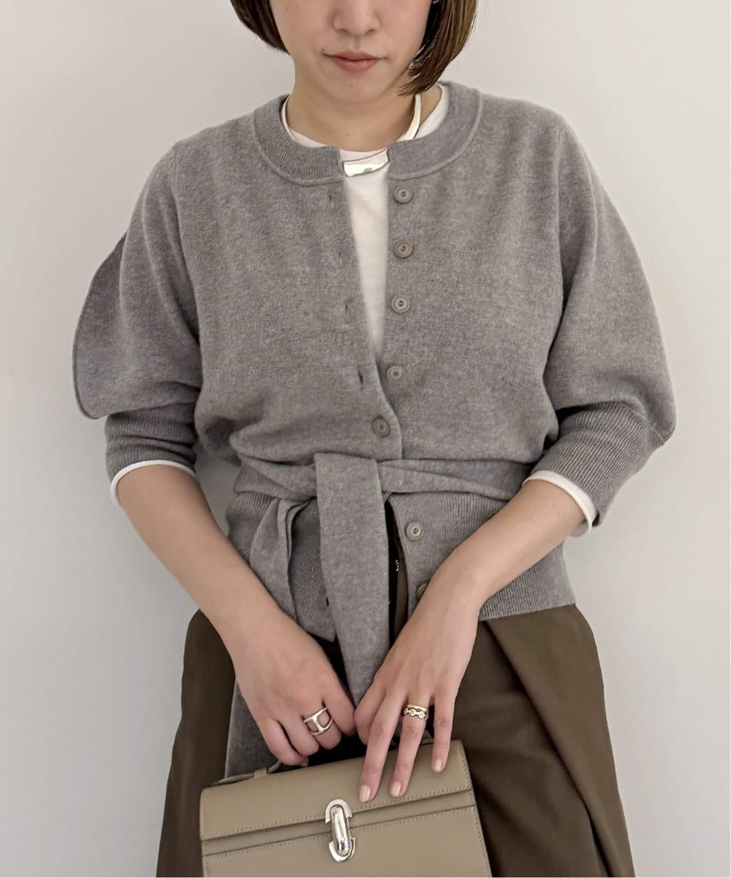 R’IAM パフスリーブ カーディガン 六本木店・WEB限定》R'IAM パフスリーブ カーディガン