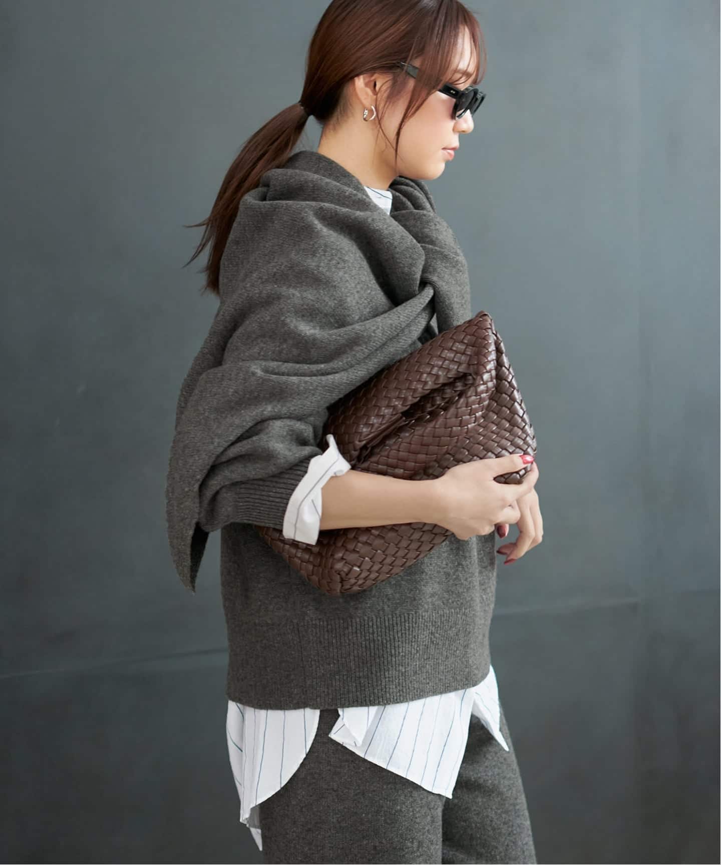 plage R’IAM ストールプルオーバー プラージュ Plage R'IAM ストールプルオーバー （グレーA