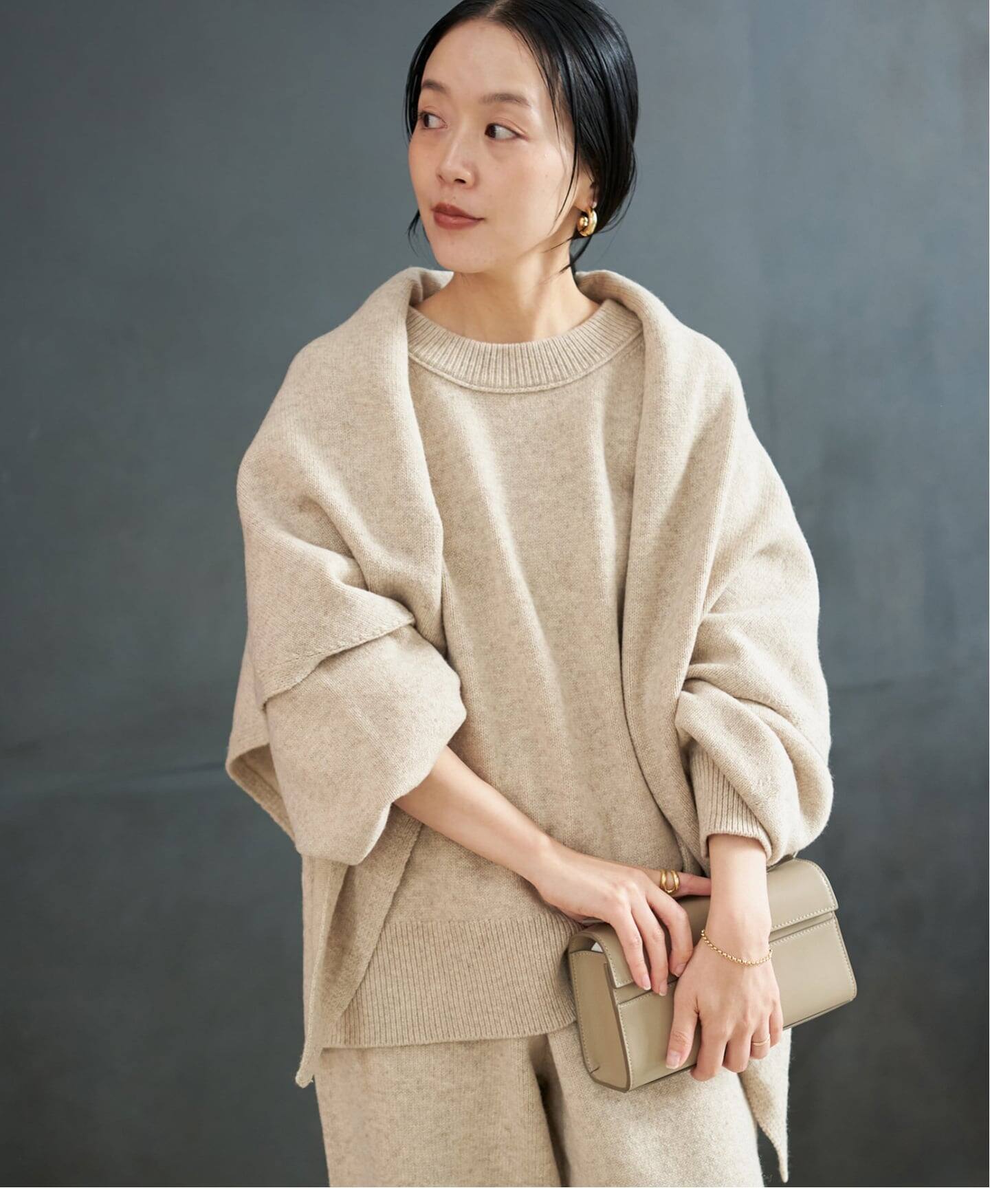 RIAMストールプルオーバー/ベージュ R'IAM ストールプルオーバー（ニット／セーター）｜Plage（プラージュ