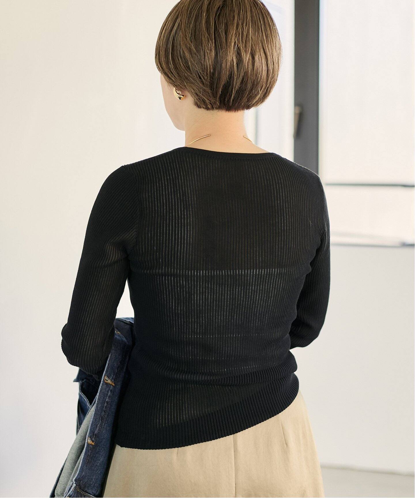 rib like kn long Tシャツ（ニット／セーター）｜Plage