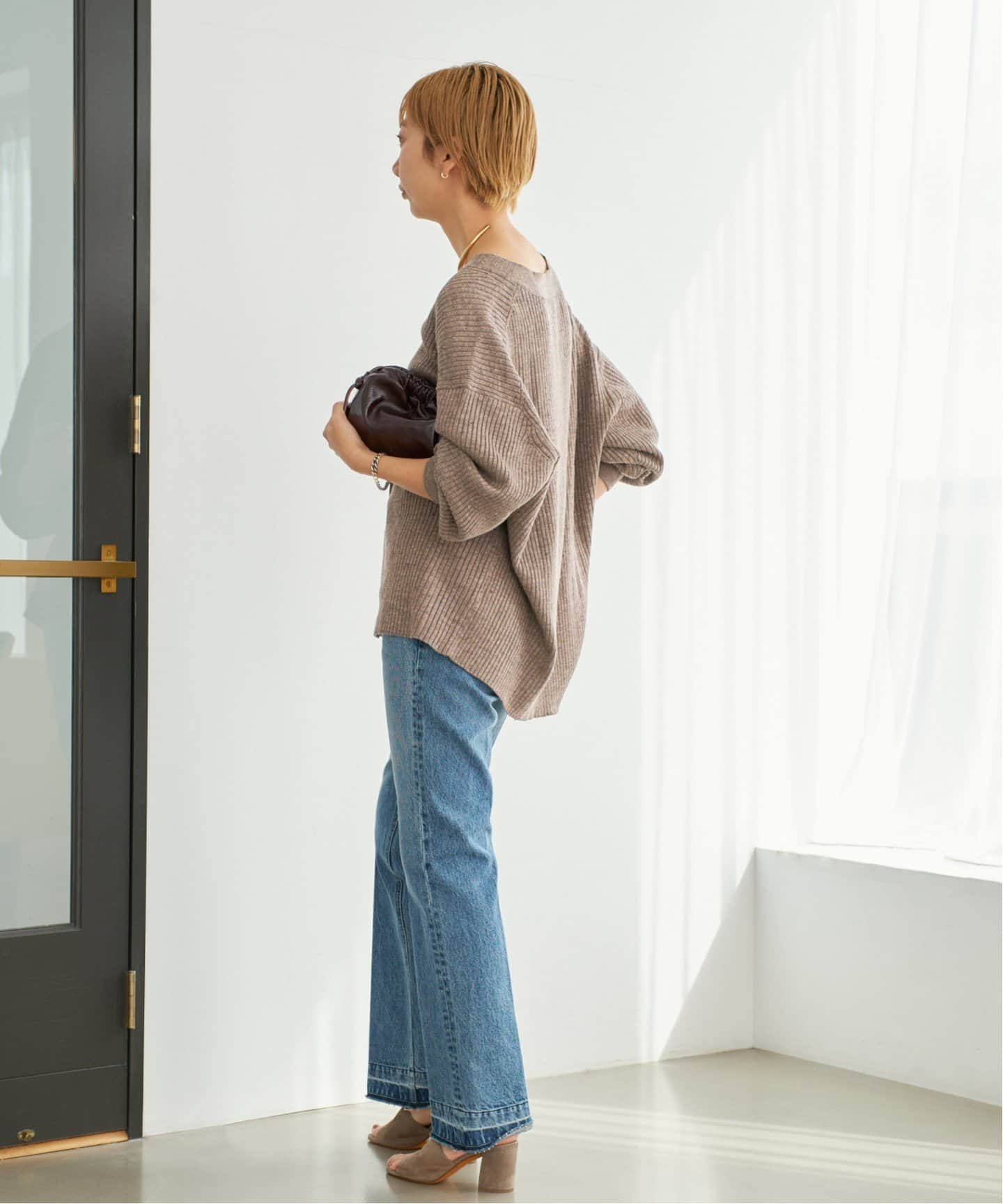 jazz linen rib カーディガン　ベージュ plage｜jazz linen rib カーディガン | Rakuten Fashion(楽天