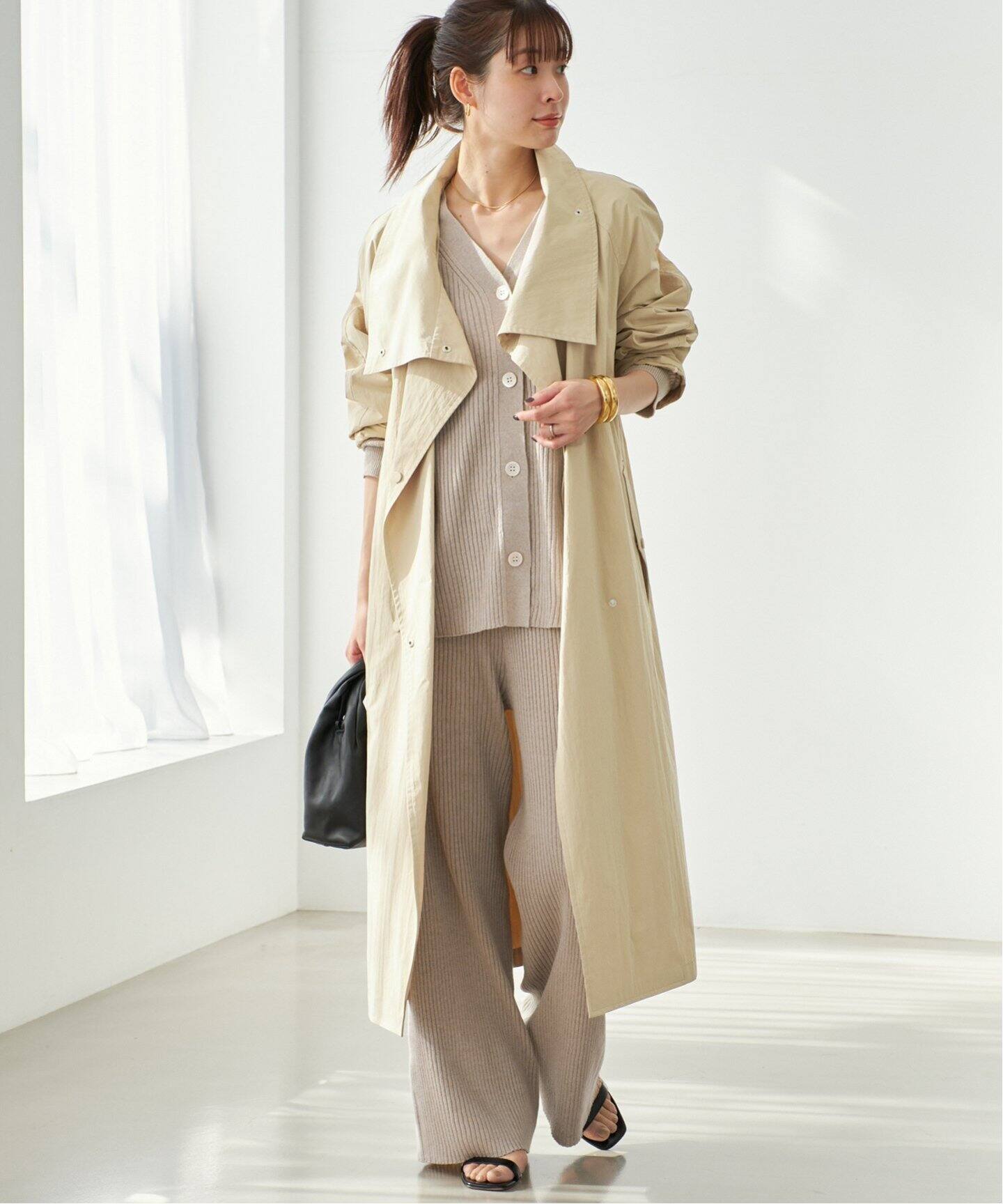 タグ付き　Plage jazz linen rib カーディガン　ベージュ jazz linen rib カーディガン（カーディガン）｜Plage
