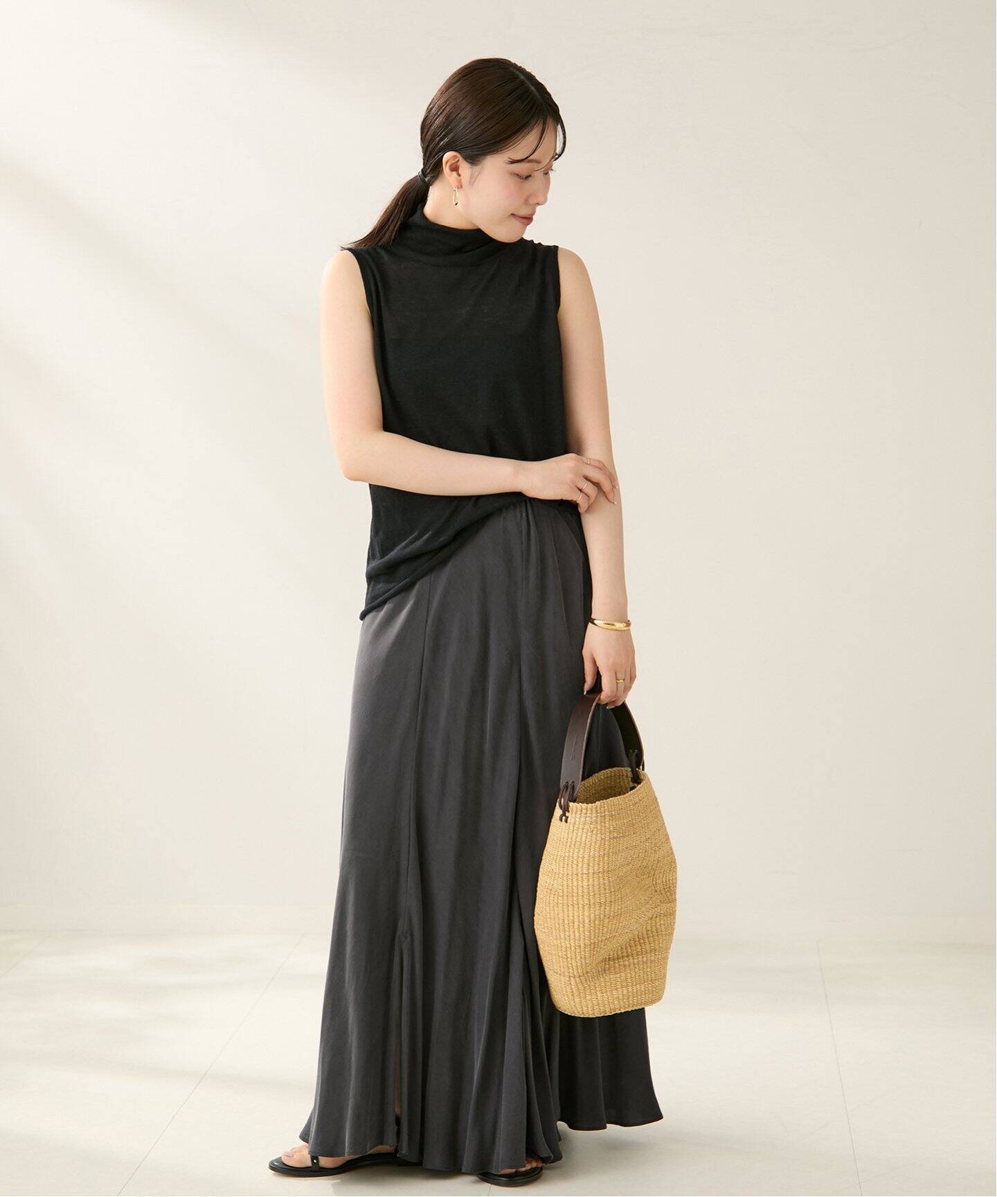 silk/linen nuance プルオーバー（ニット／セーター）｜Plage
