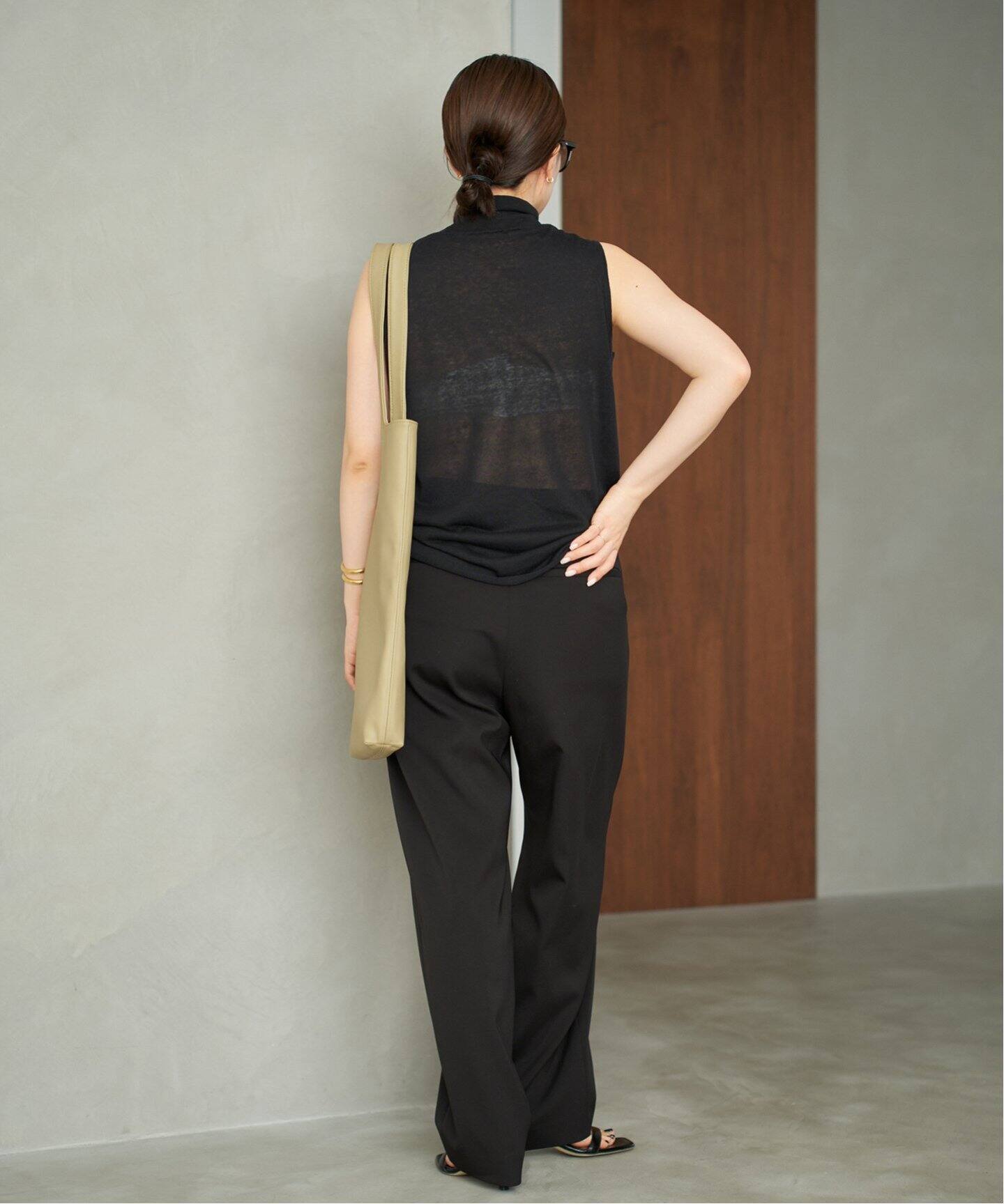Plage silk/linen nuance プルオーバー　ブラック セール】silk/linen nuance プルオーバー（ニット/セーター