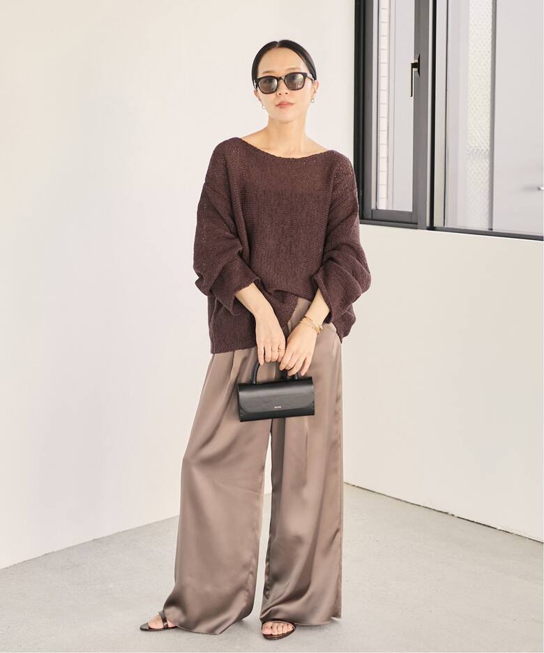 linen mix loose プルオーバー（ニット／セーター）｜Plage  