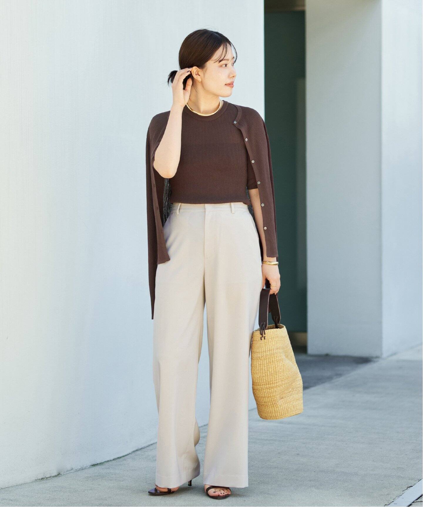 Plage 美品✨whisper rib sheer カーディガン セール】whisper rib sheer カーディガン（カーディガン/ボレロ