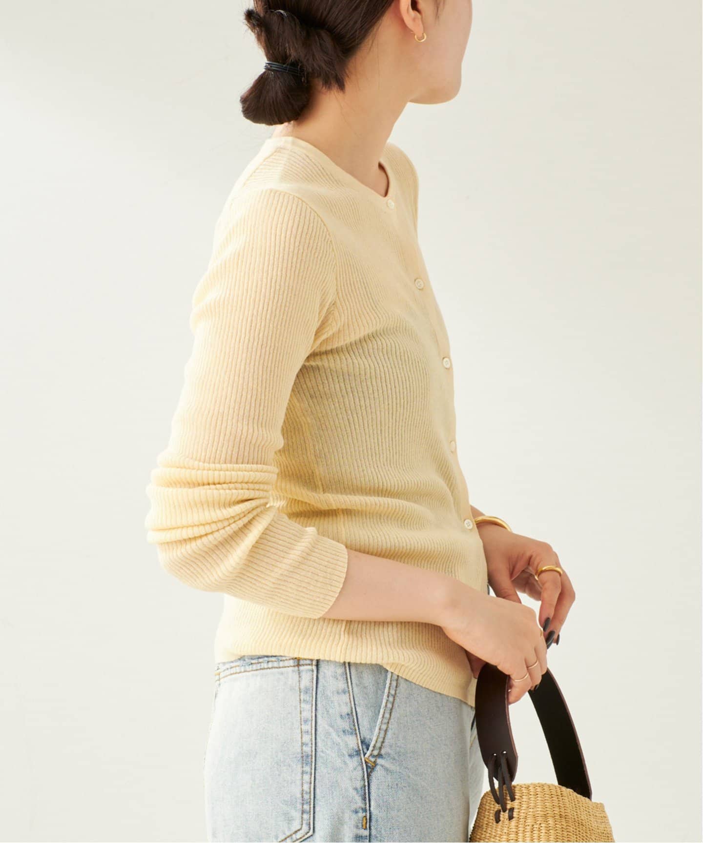 whisper rib sheer カーディガン（カーディガン）｜Plage