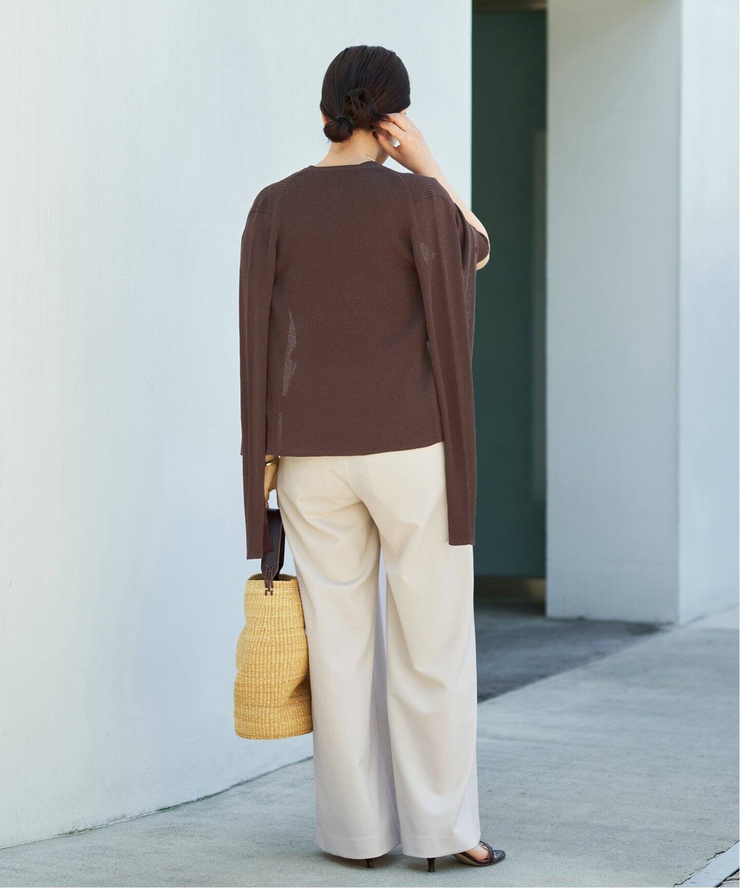 whisper rib sheer カーディガン（カーディガン）｜Plage