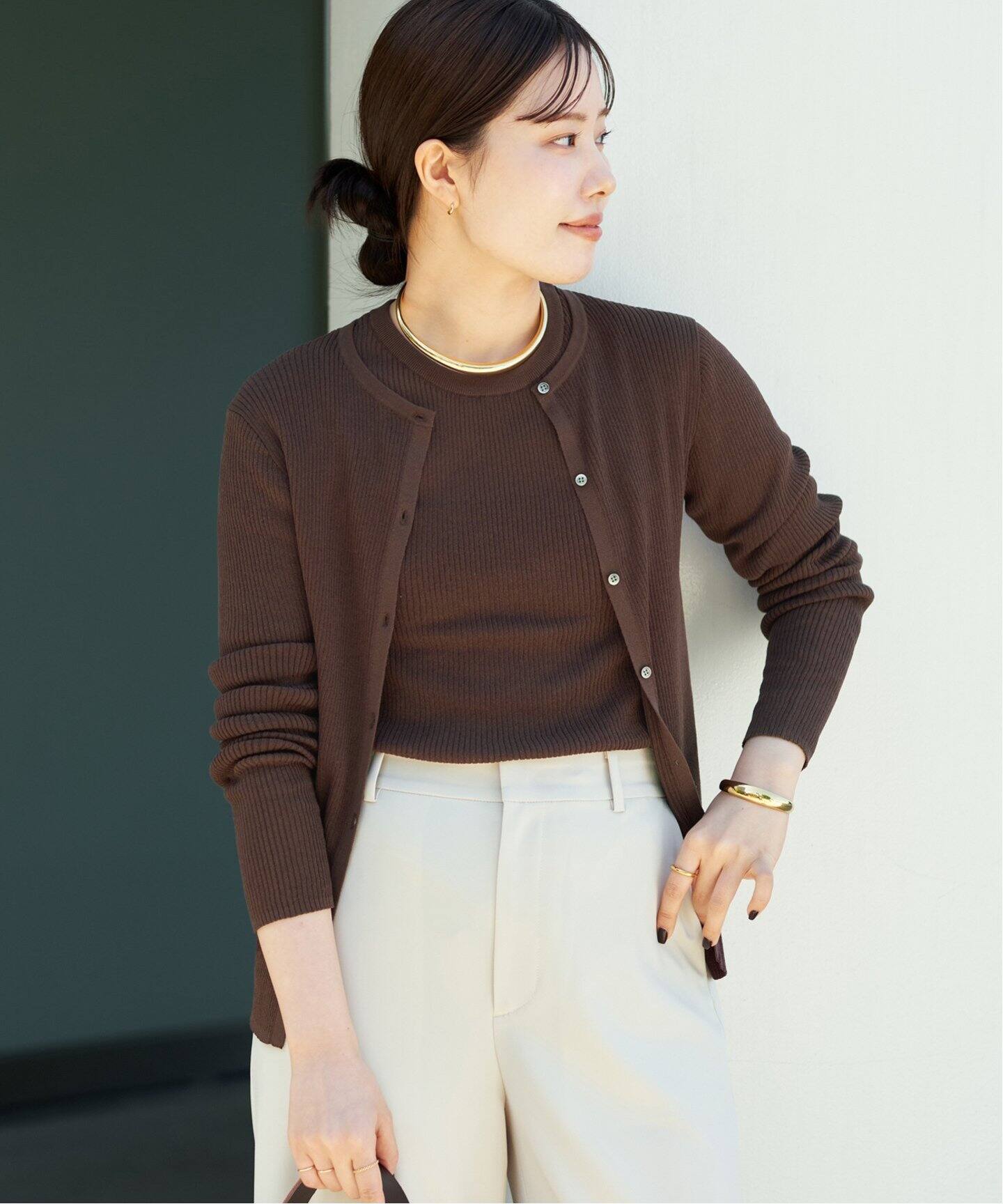 whisper rib sheer カーディガン（カーディガン）｜Plage