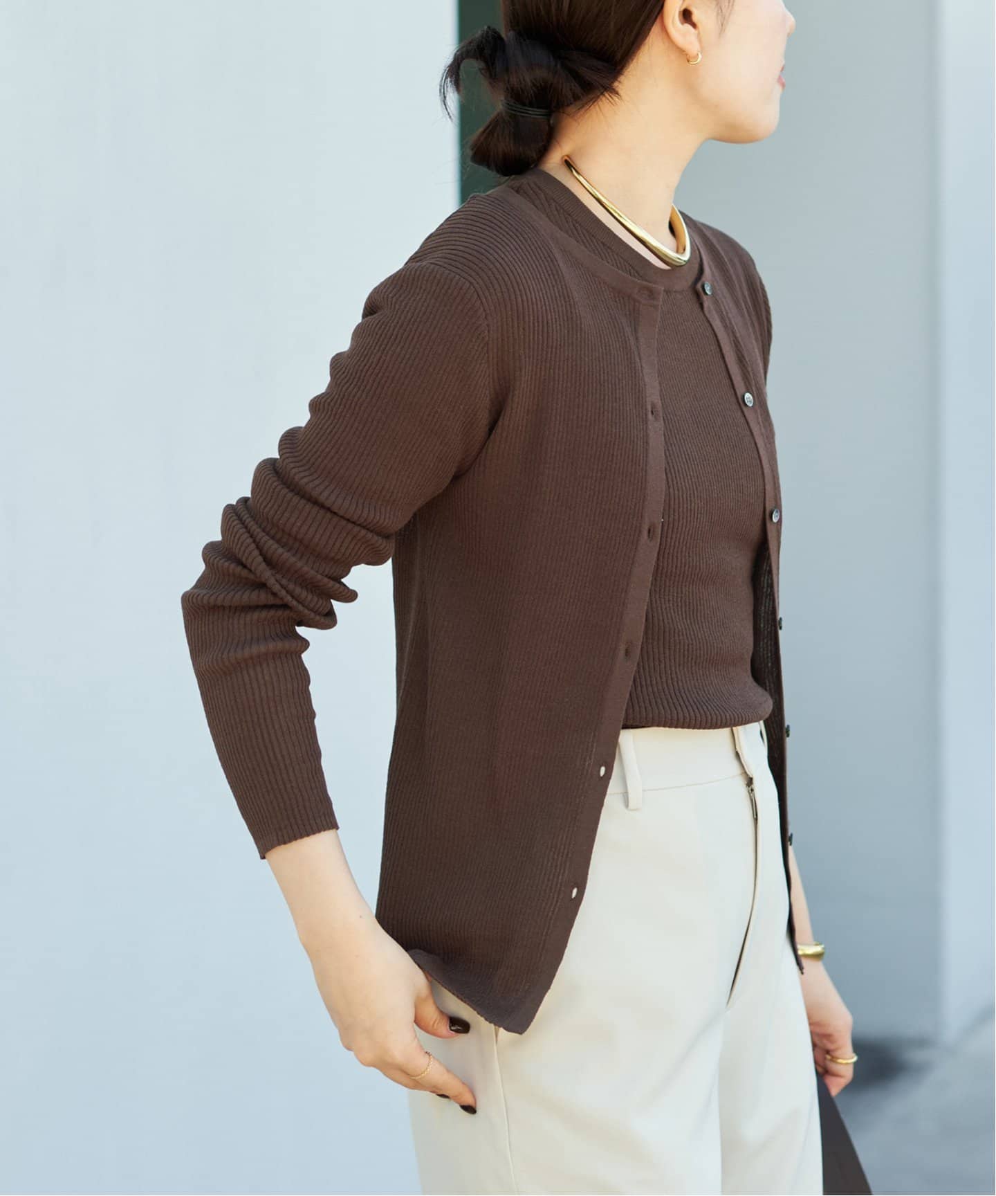 whisper rib sheer カーディガン（カーディガン）｜Plage（プラージュ