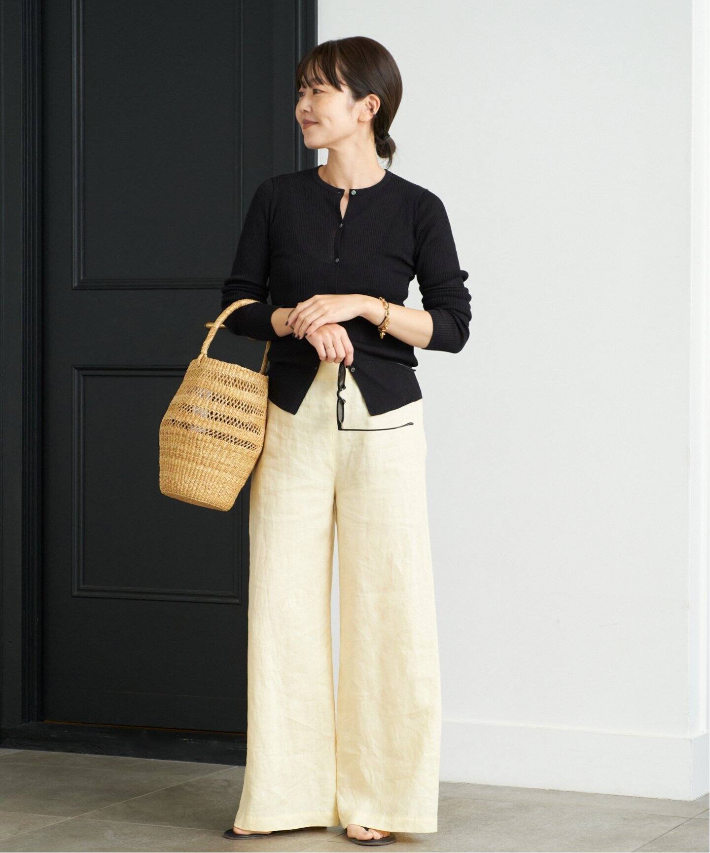 Plage 美品✨whisper rib sheer カーディガン セール】whisper rib sheer カーディガン（カーディガン/ボレロ