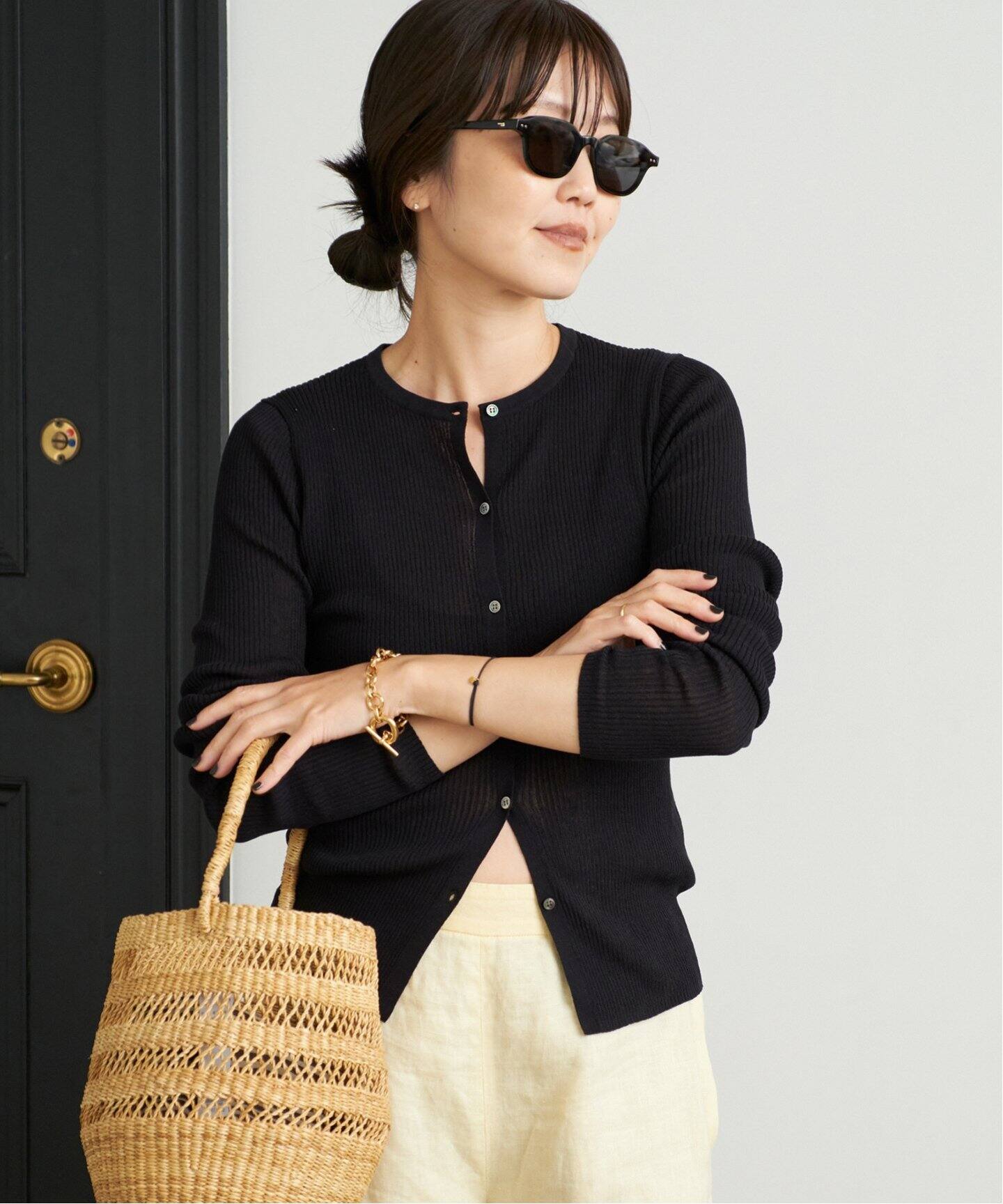 追加》whisper rib sheer カーディガン（カーディガン）｜Plage