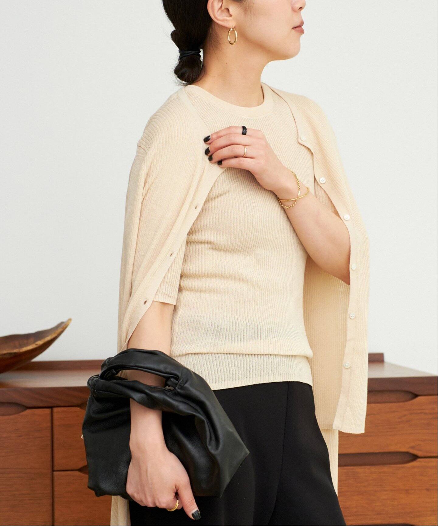 追加》whisper rib sheer カーディガン（カーディガン）｜Plage