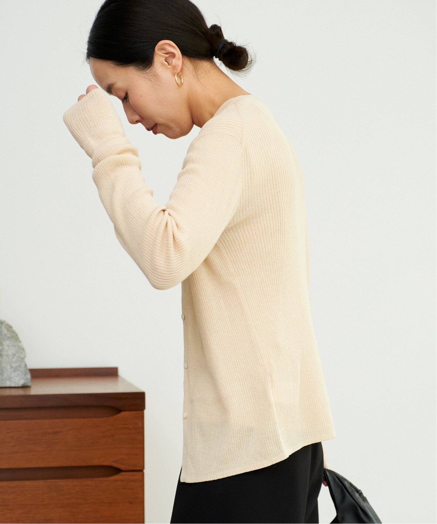 新品　Plage プラージュ whisper rib sheer カーディガン セール】whisper rib sheer カーディガン（カーディガン/ボレロ