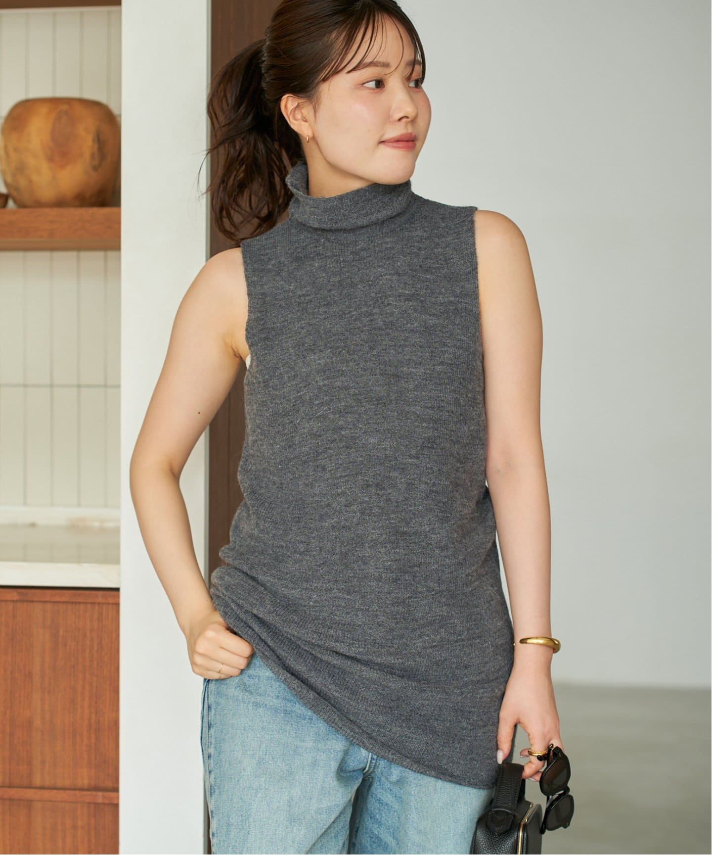 Plage　Sleeveless Nuance ニット【2024SS】 baby alpaca nuance タンク（ニット／セーター）｜Plage