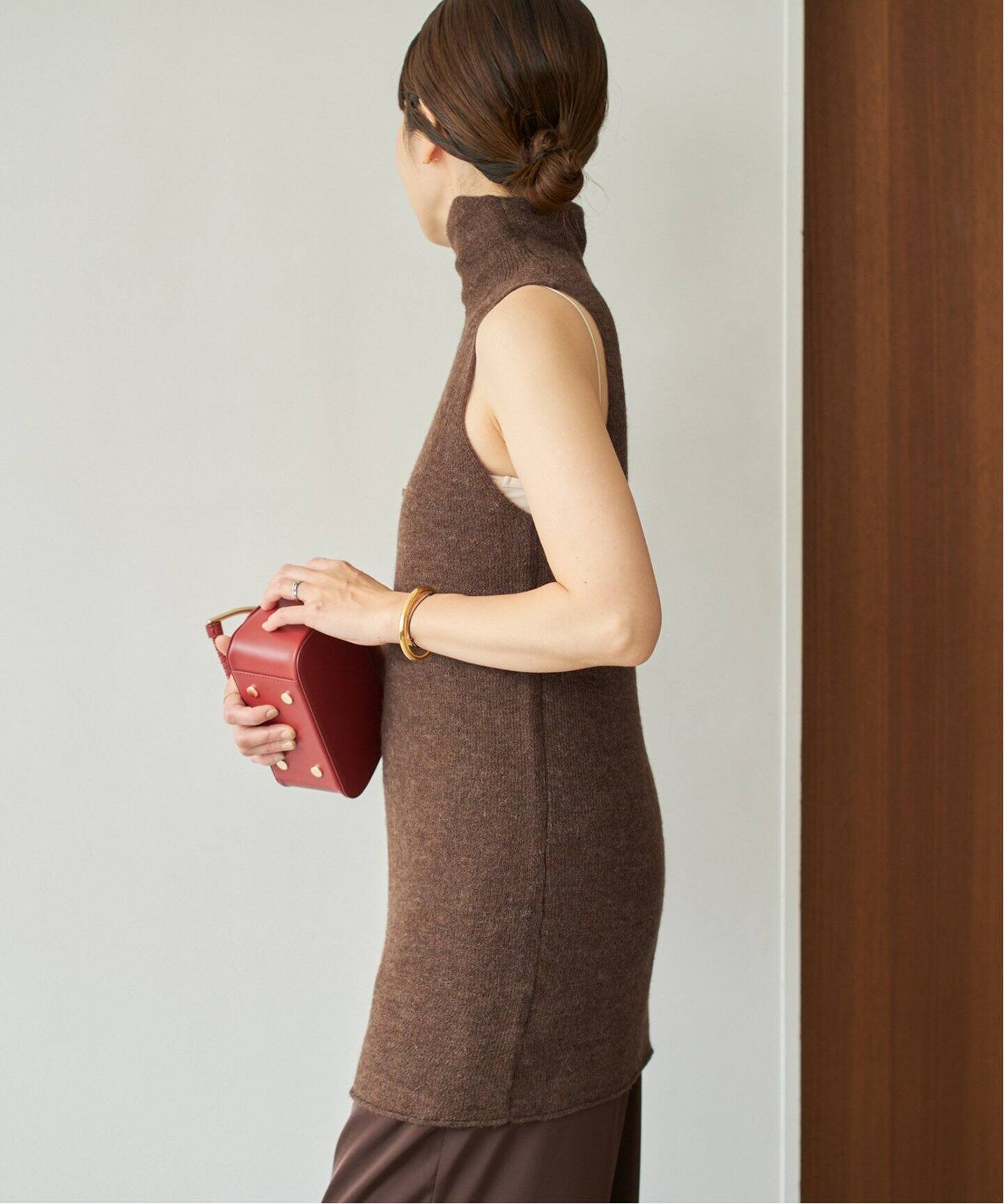 Plage　Sleeveless Nuance ニット【2024SS】 Sleeveless Layer - Sand