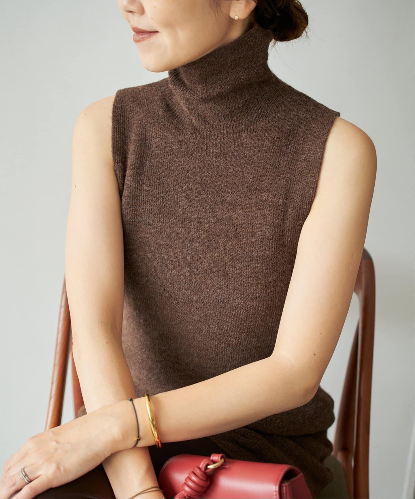 Plage　Sleeveless Nuance ニット【2024SS】 White Mélange Cashseta Crewneck SS25 22504665 | Zegna US