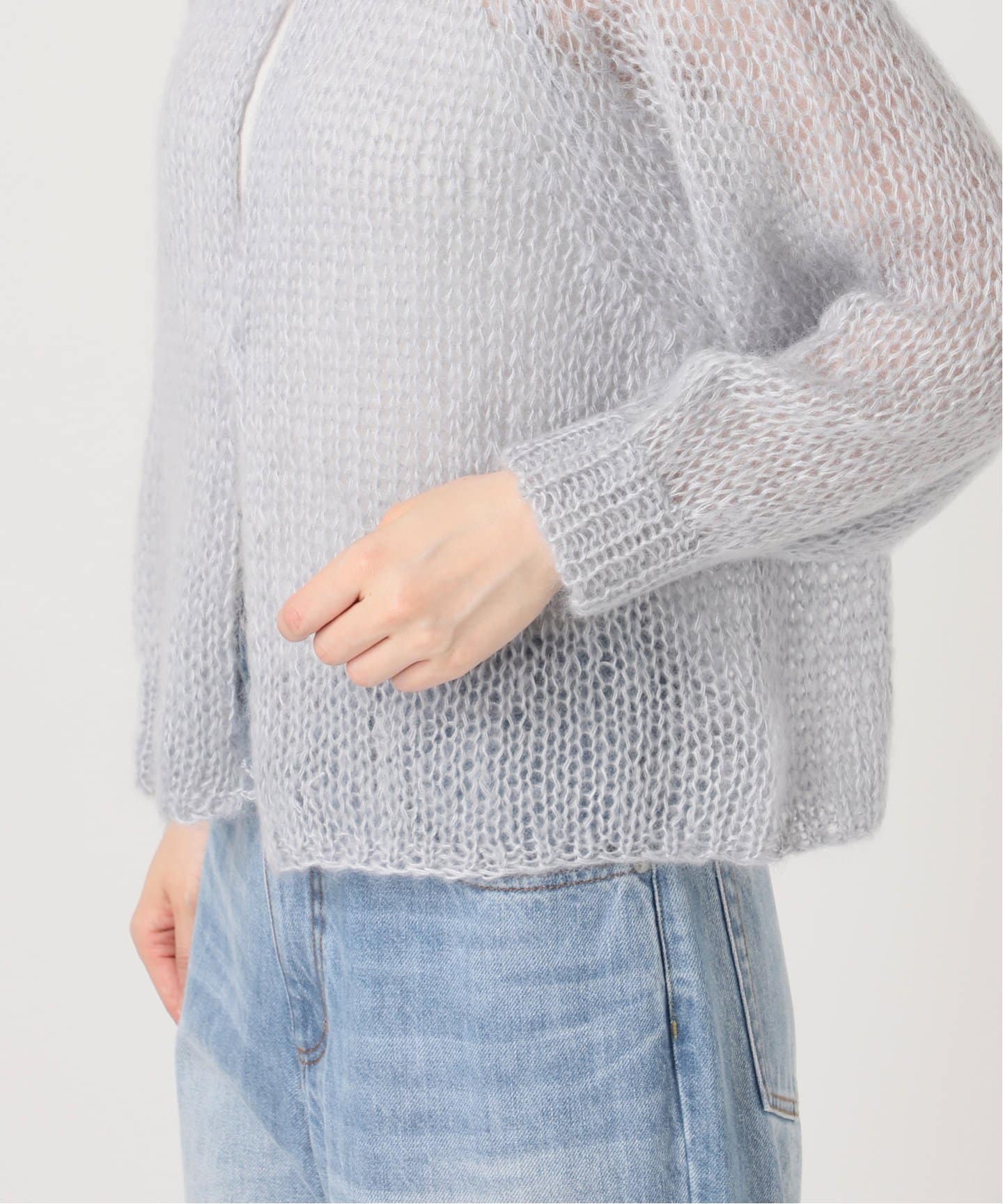 Plage｜SESIAシルクモヘヤニット ブルー Plage｜SESIAシルクモヘヤニット ブルー トップス