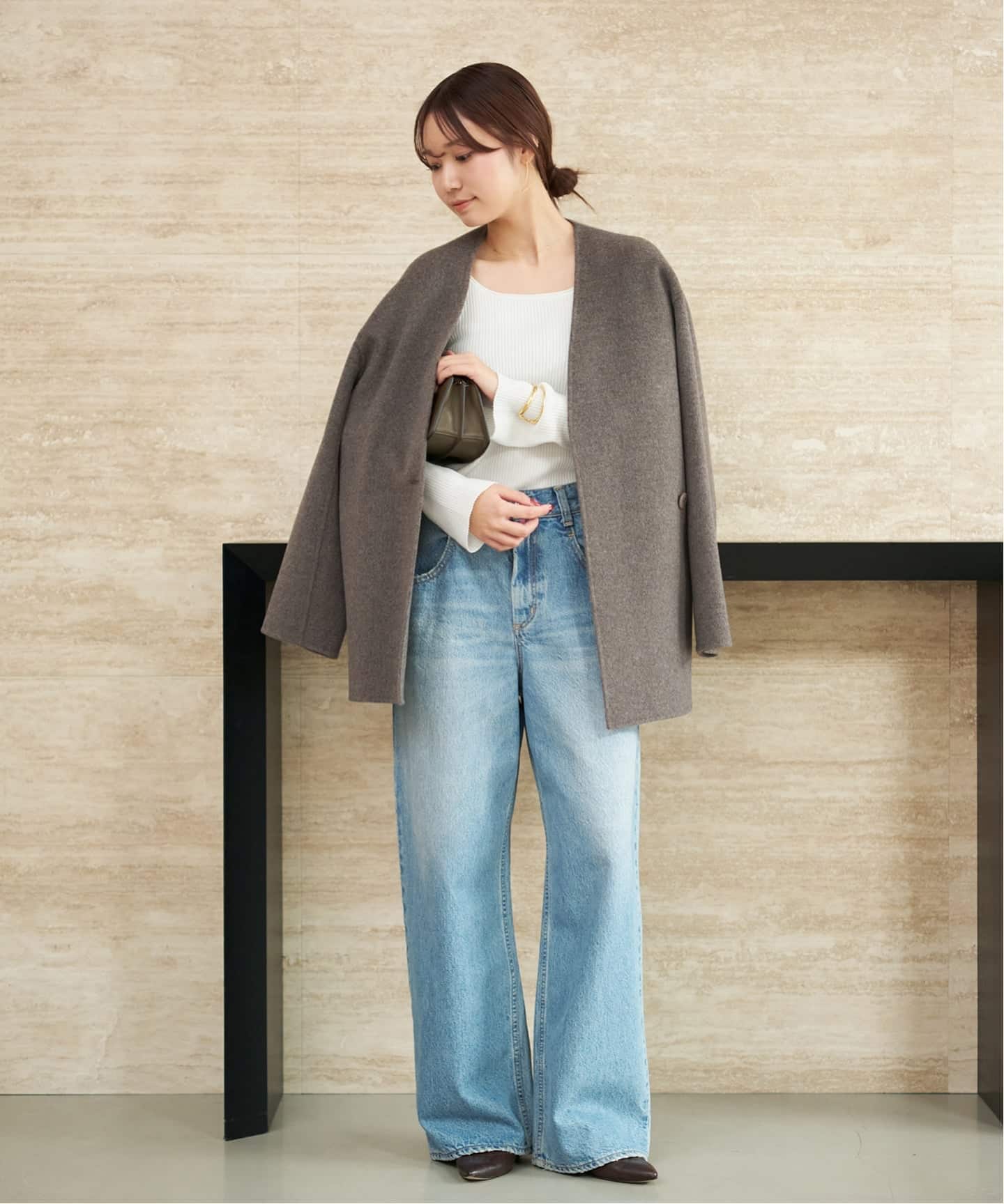 easy care wide rib プルオーバー（ニット／セーター）｜Plage