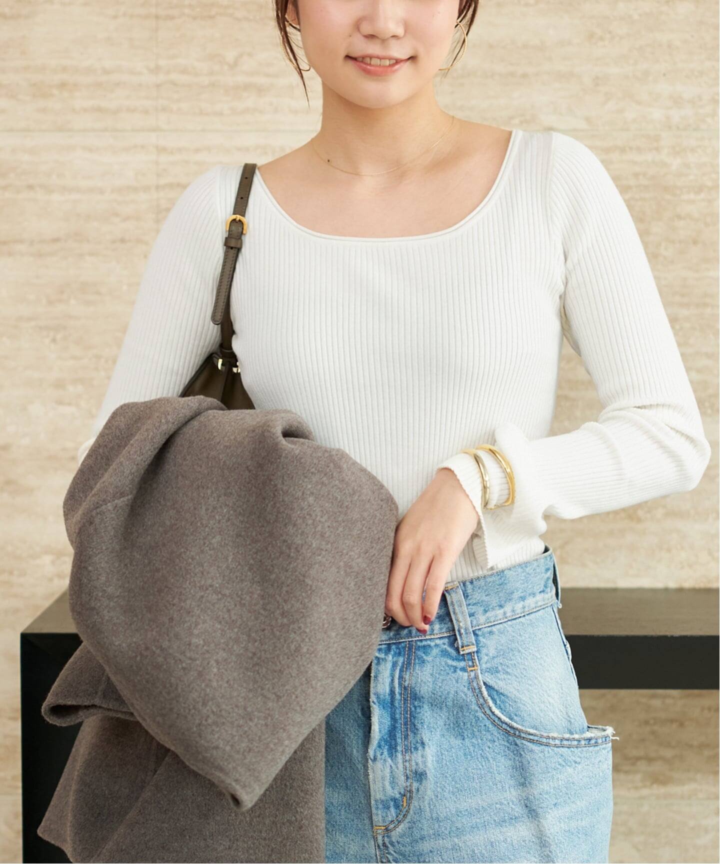 easy care wide rib プルオーバー（ニット／セーター）｜Plage