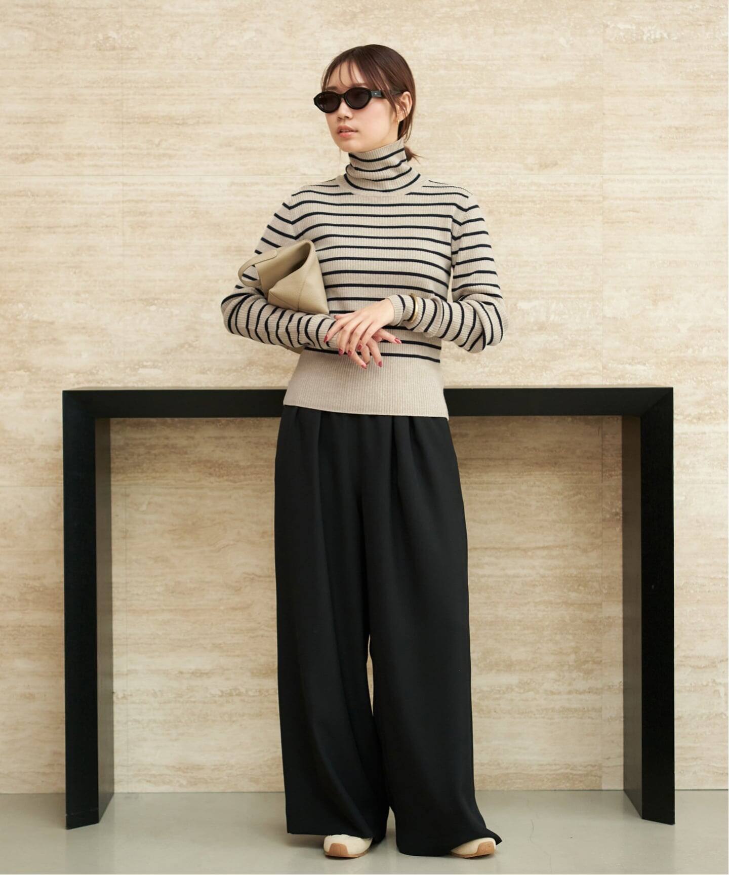 cashwool border turtle ニット（ニット／セーター）｜Plage