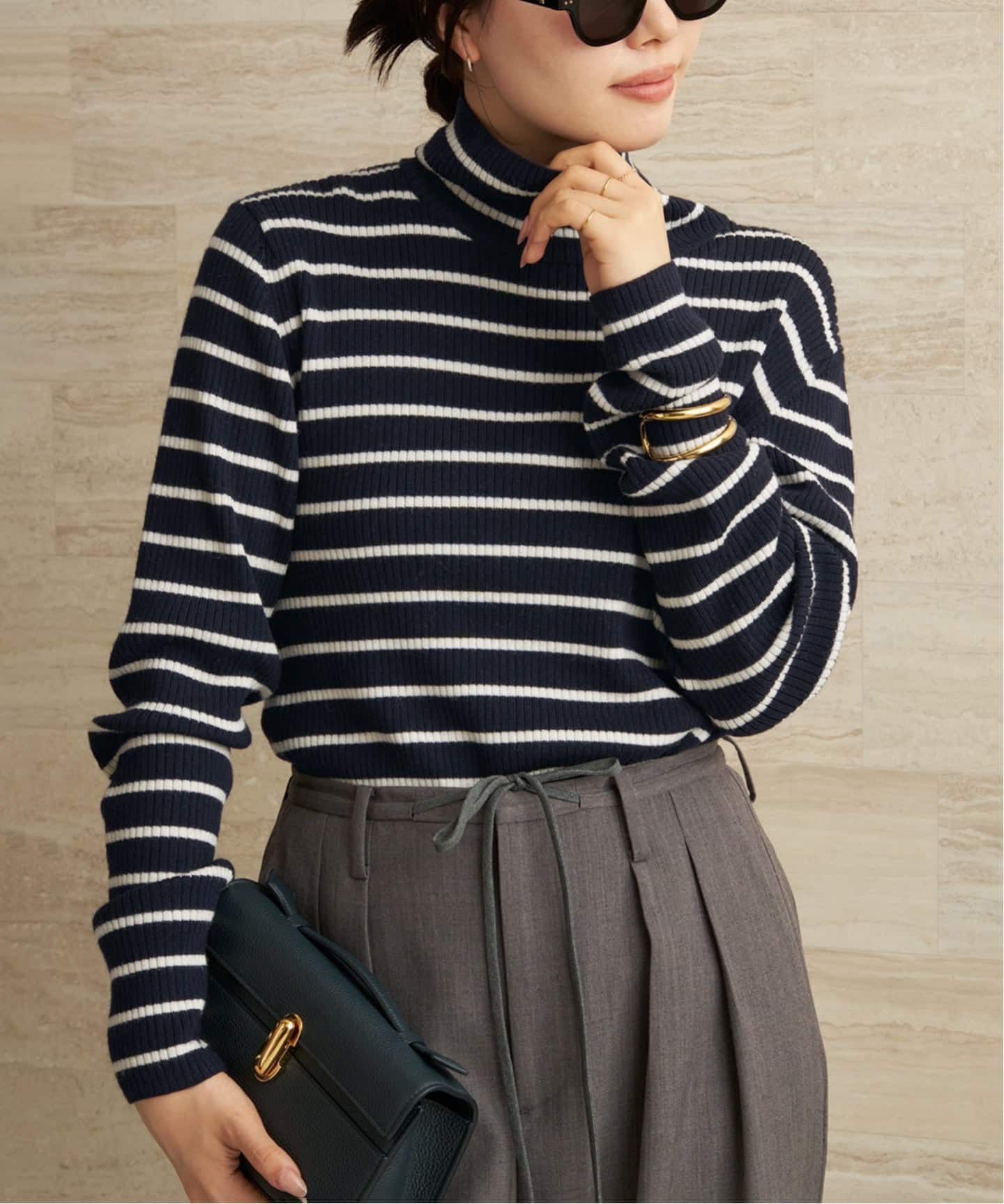 cashwool border turtle ニット（ニット／セーター）｜Plage