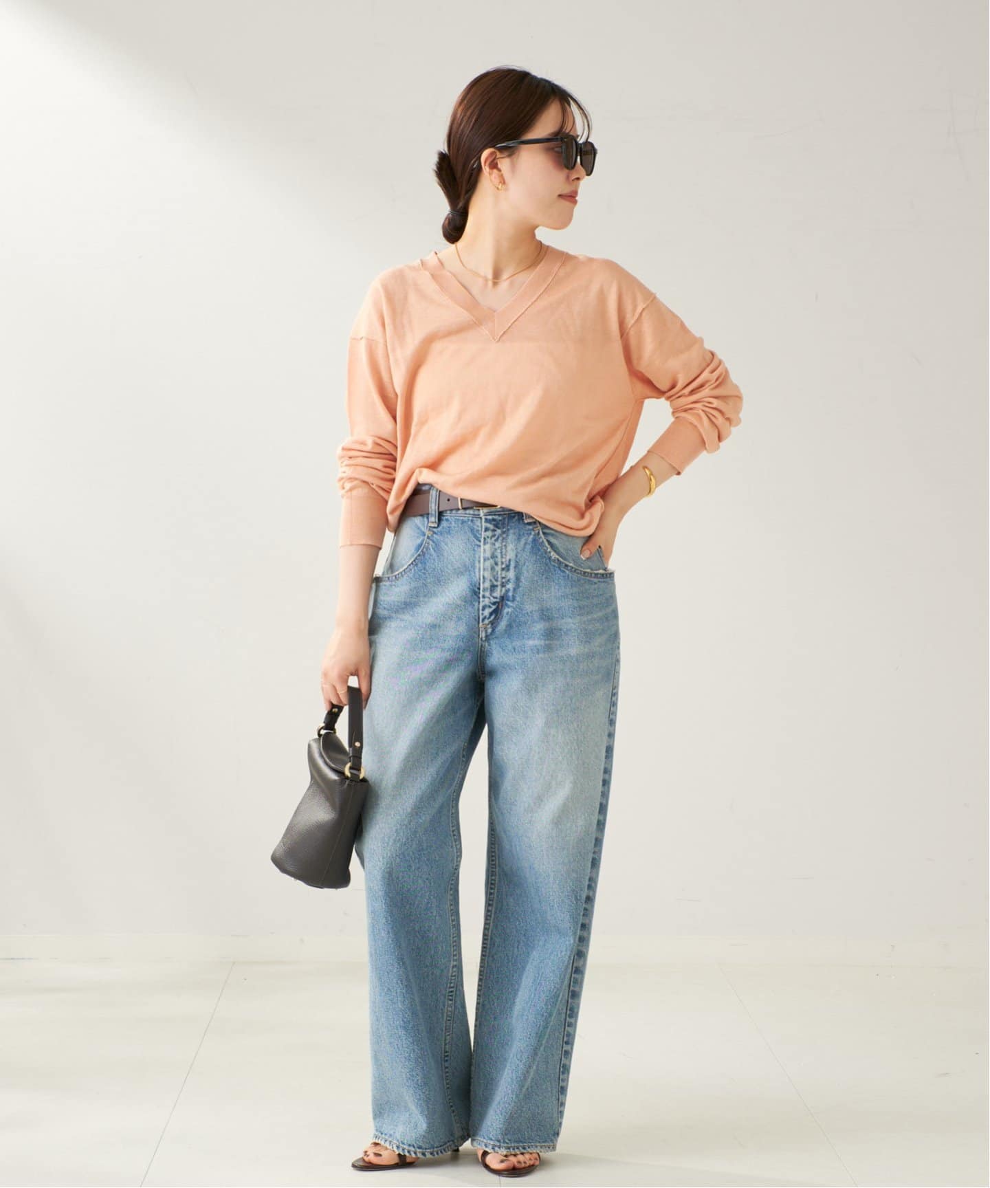 SILK RAMIE Vネック ニット（ニット／セーター）｜Plage