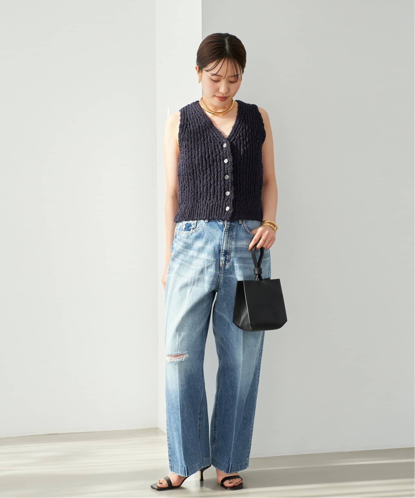 COTTON SLUB KNIT ベスト（ベスト）｜Plage（プラージュ）の通販