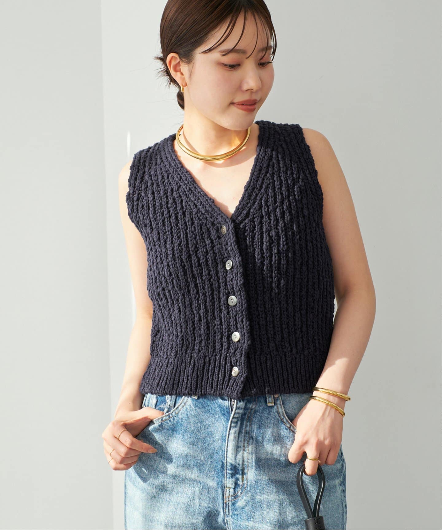 COTTON SLUB KNIT ベスト（ベスト）｜Plage（プラージュ）の通販