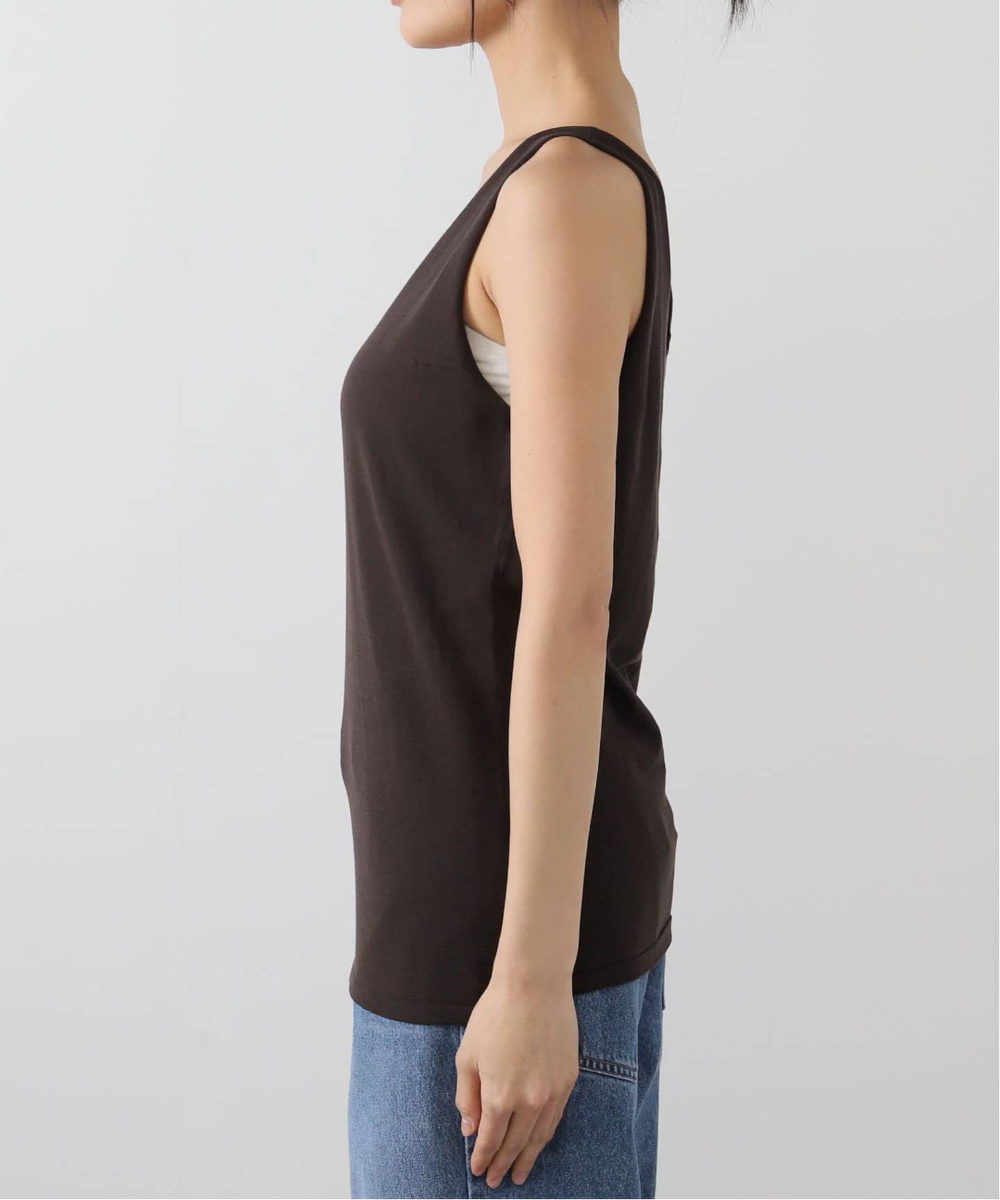 プラージュ plage Giza cotton 製品染めタンクトップ Plage - プラージュ plage Giza cotton 製品染めタンクトップの通販 by