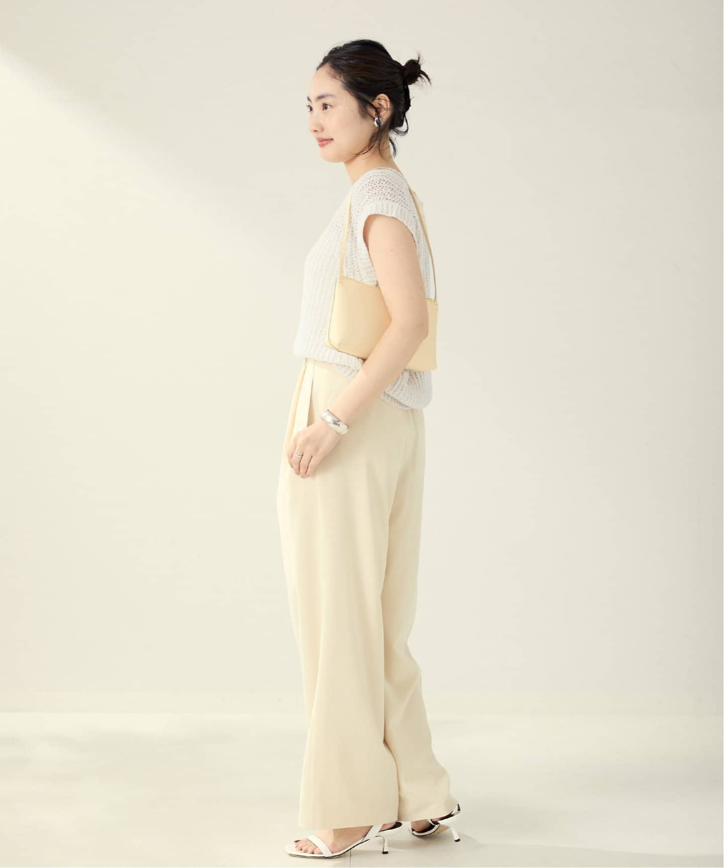 SILK-LINEN LILY Vネック ニット（ニット／セーター）｜Plage