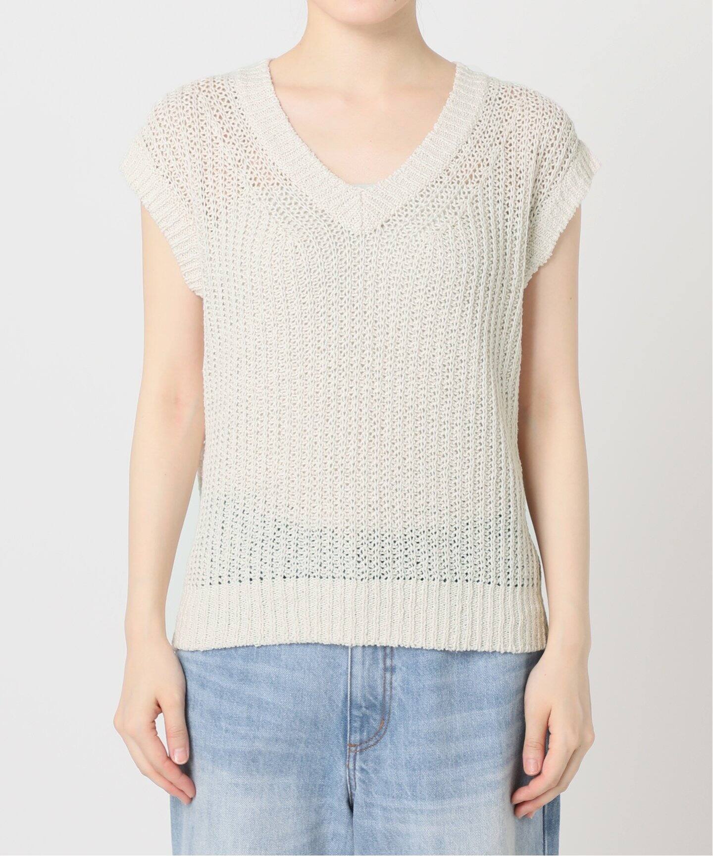 Plage プラージュ SILK-LINEN LILY Vネック ニット SILK-LINEN LILY Vネック ニット（ニット／セーター）｜Plage