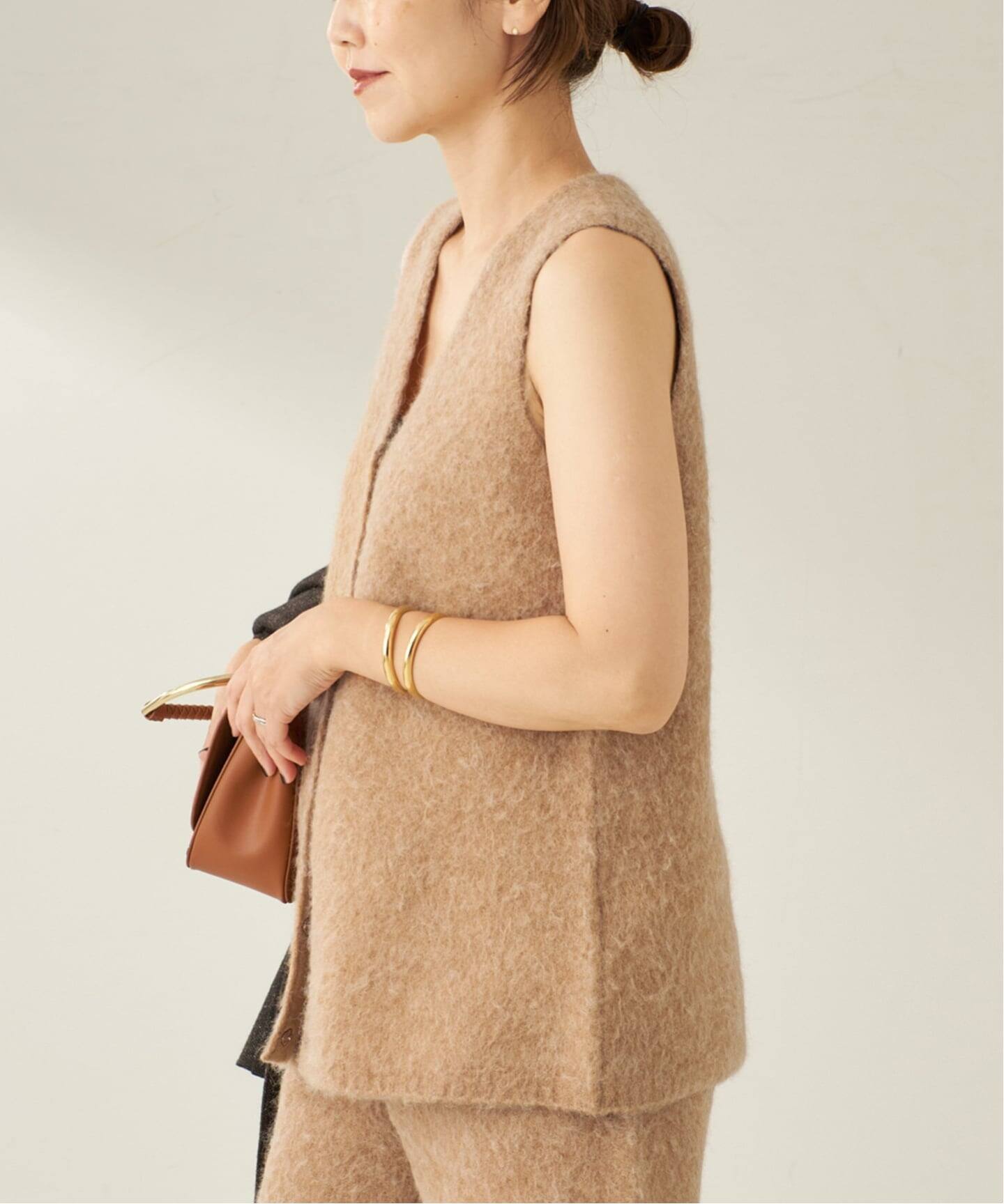 ⭐︎美品☆ plage ファーニット　ベージュ 予約》ALPACA MIX BUTTON ニット（ニット／セーター）｜Plage