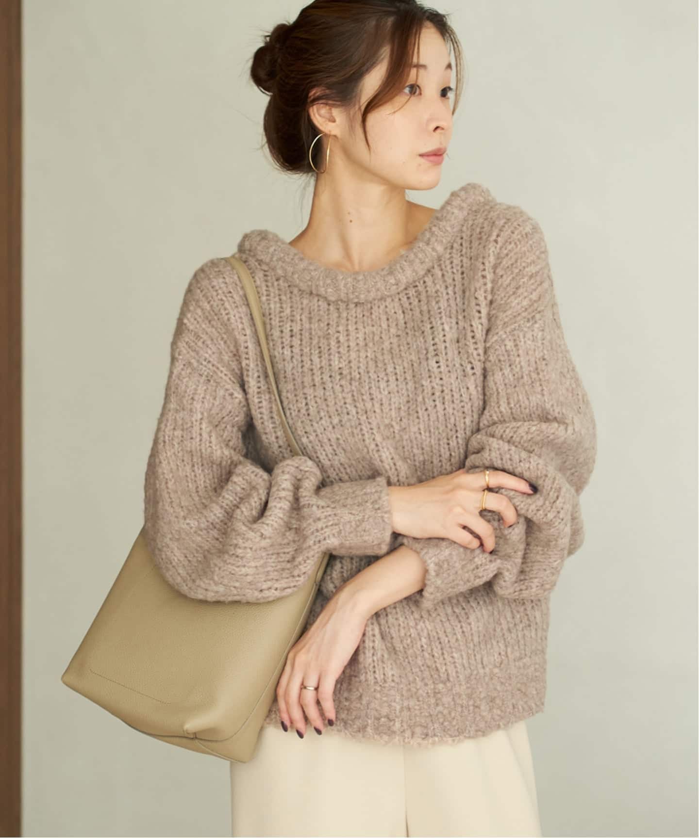 【美品✨】Plage ニットプルオーバー　ウール　ベージュ　秋冬活躍 Super Light Wool プルオーバー（ニット／セーター）｜Plage