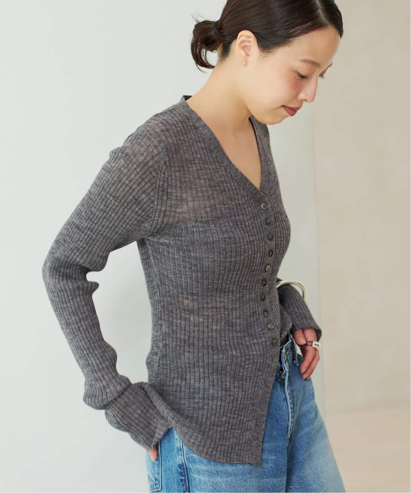 RIB BUTTON カーディガン（カーディガン）｜Plage（プラージュ）の通販