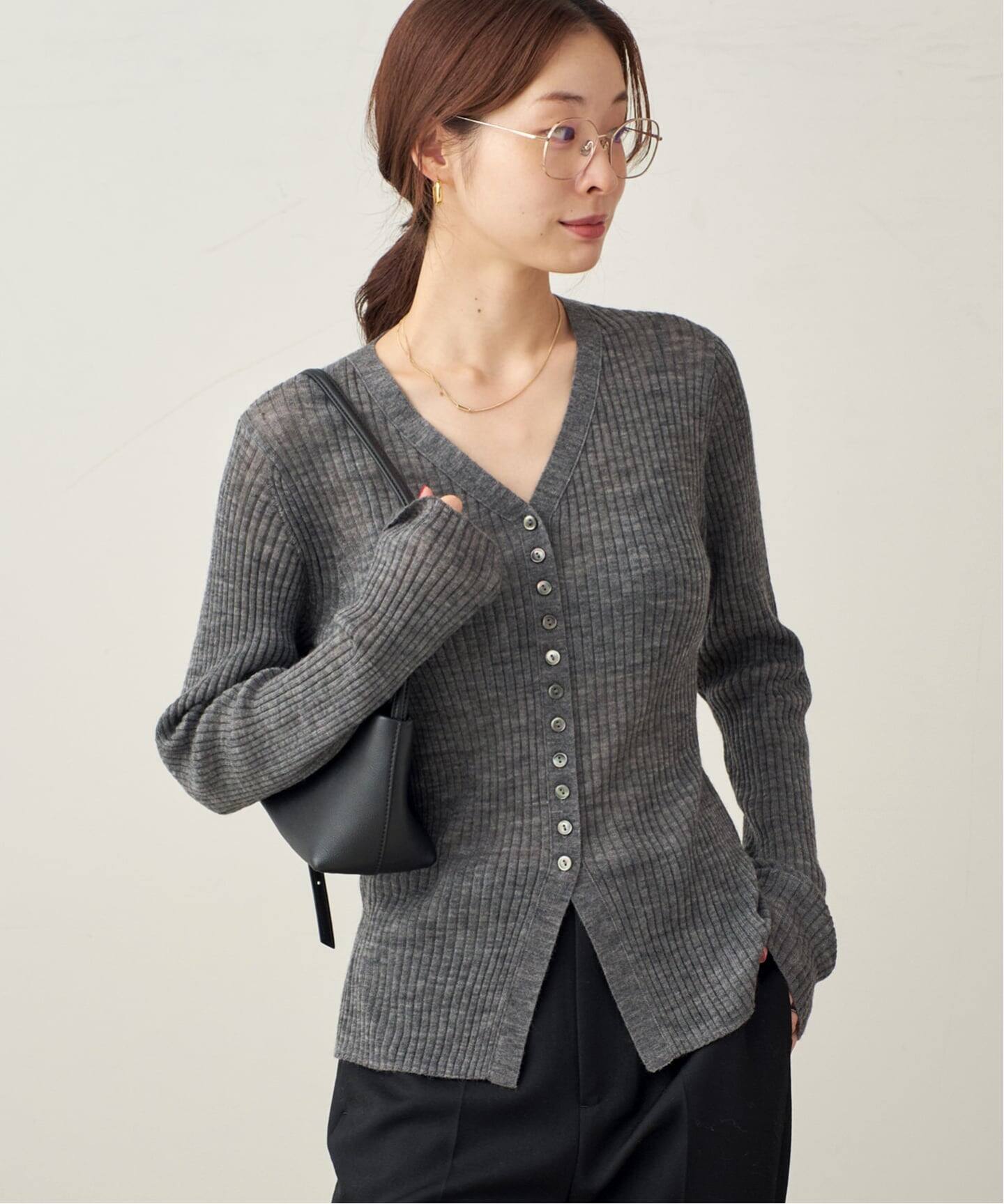 RIB BUTTON カーディガン（カーディガン）｜Plage（プラージュ）の通販