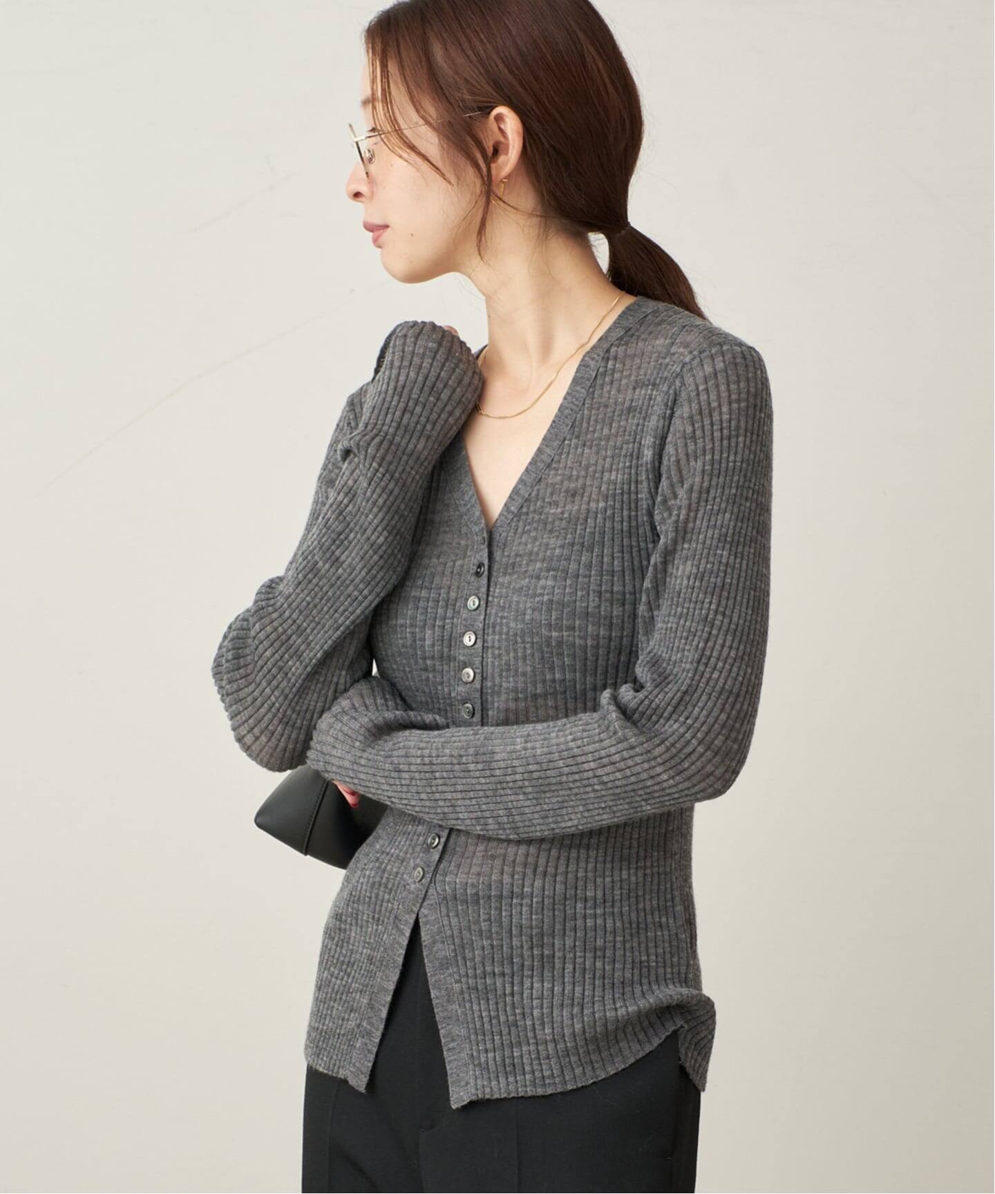RIB BUTTON カーディガン（カーディガン）｜Plage（プラージュ）の通販