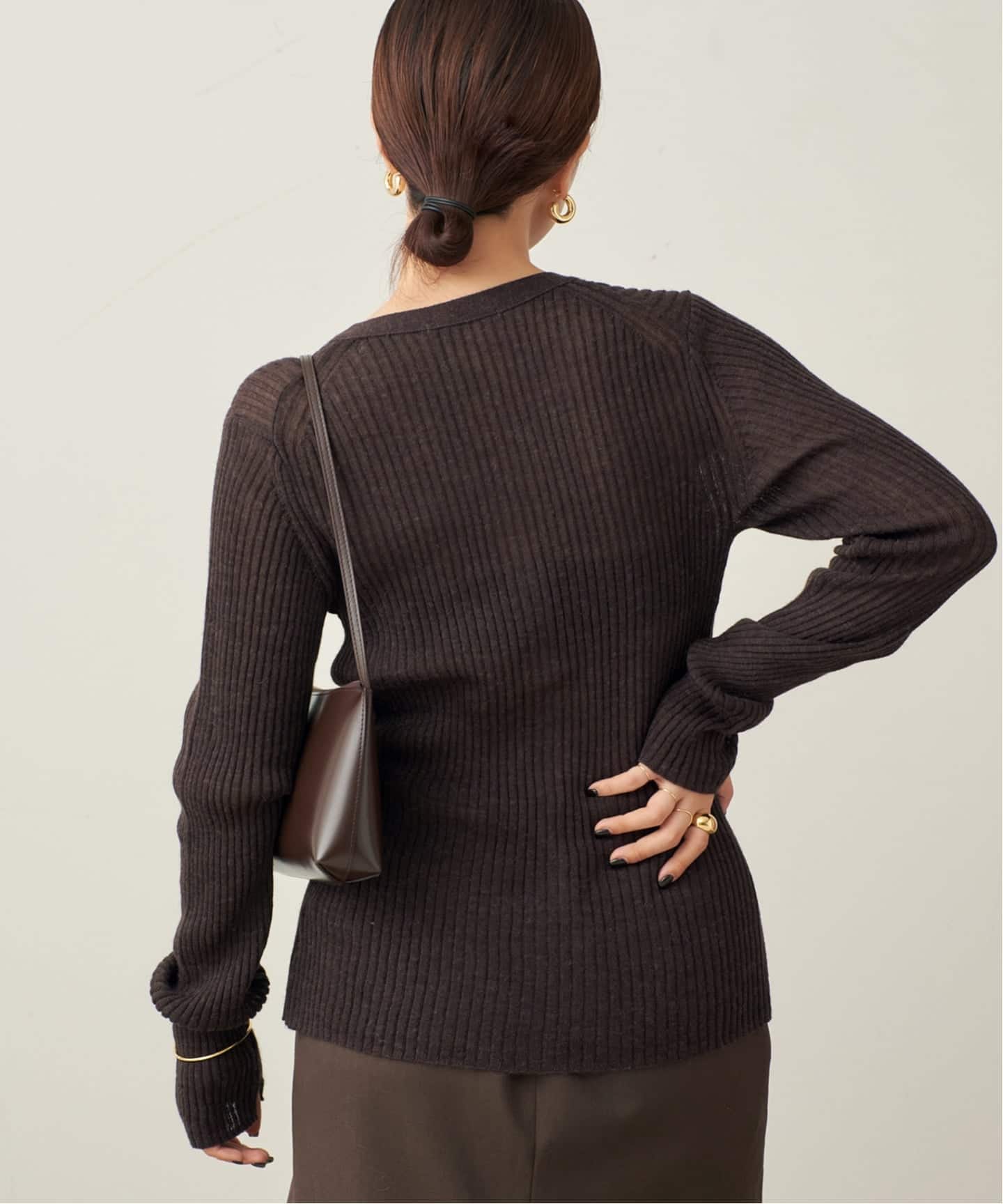 値下げ可　RIB BUTTON カーディガン　Plage プラージュ　新品 RIB BUTTON カーディガン（カーディガン）｜Plage（プラージュ