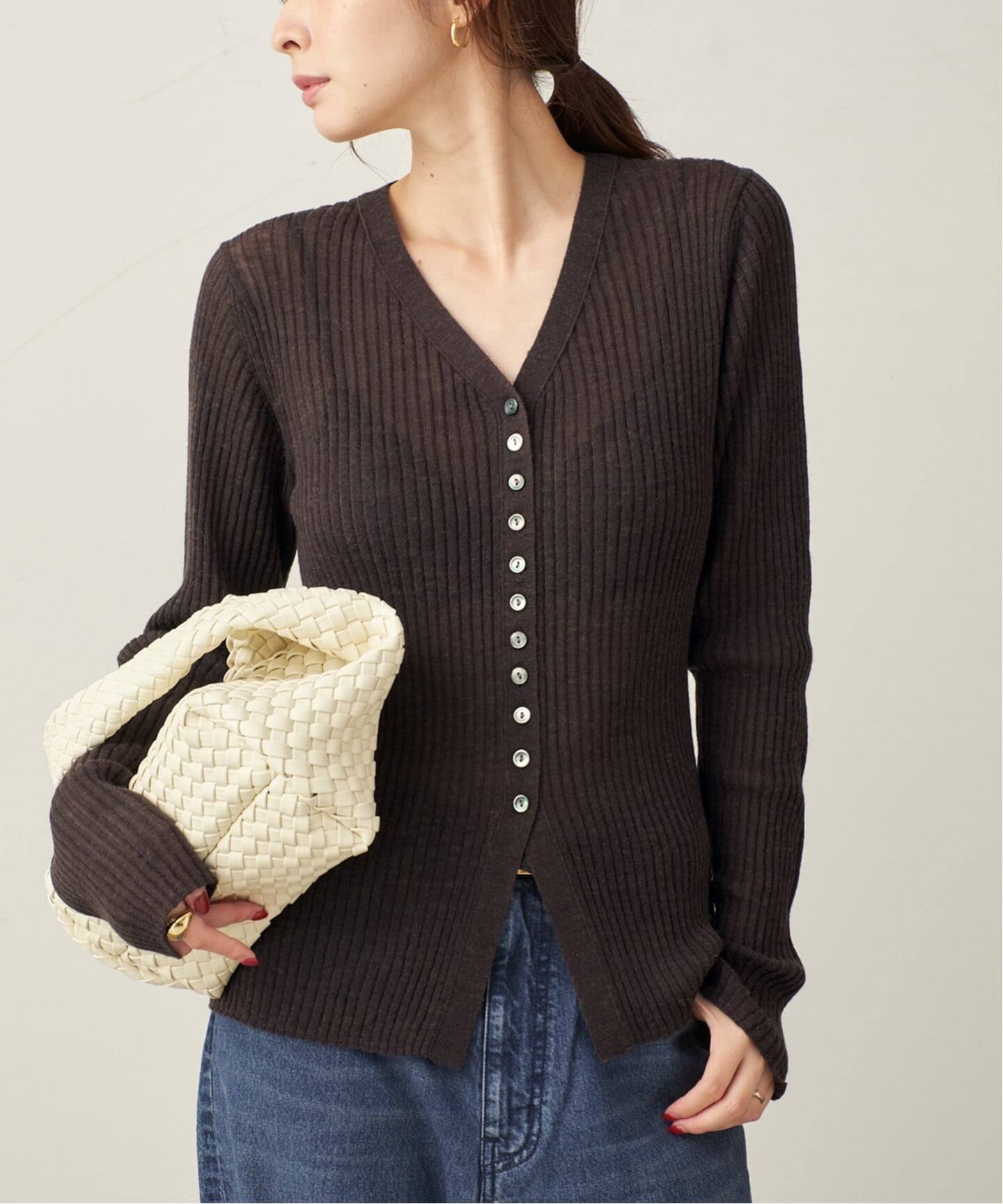 RIB BUTTON カーディガン（カーディガン）｜Plage（プラージュ