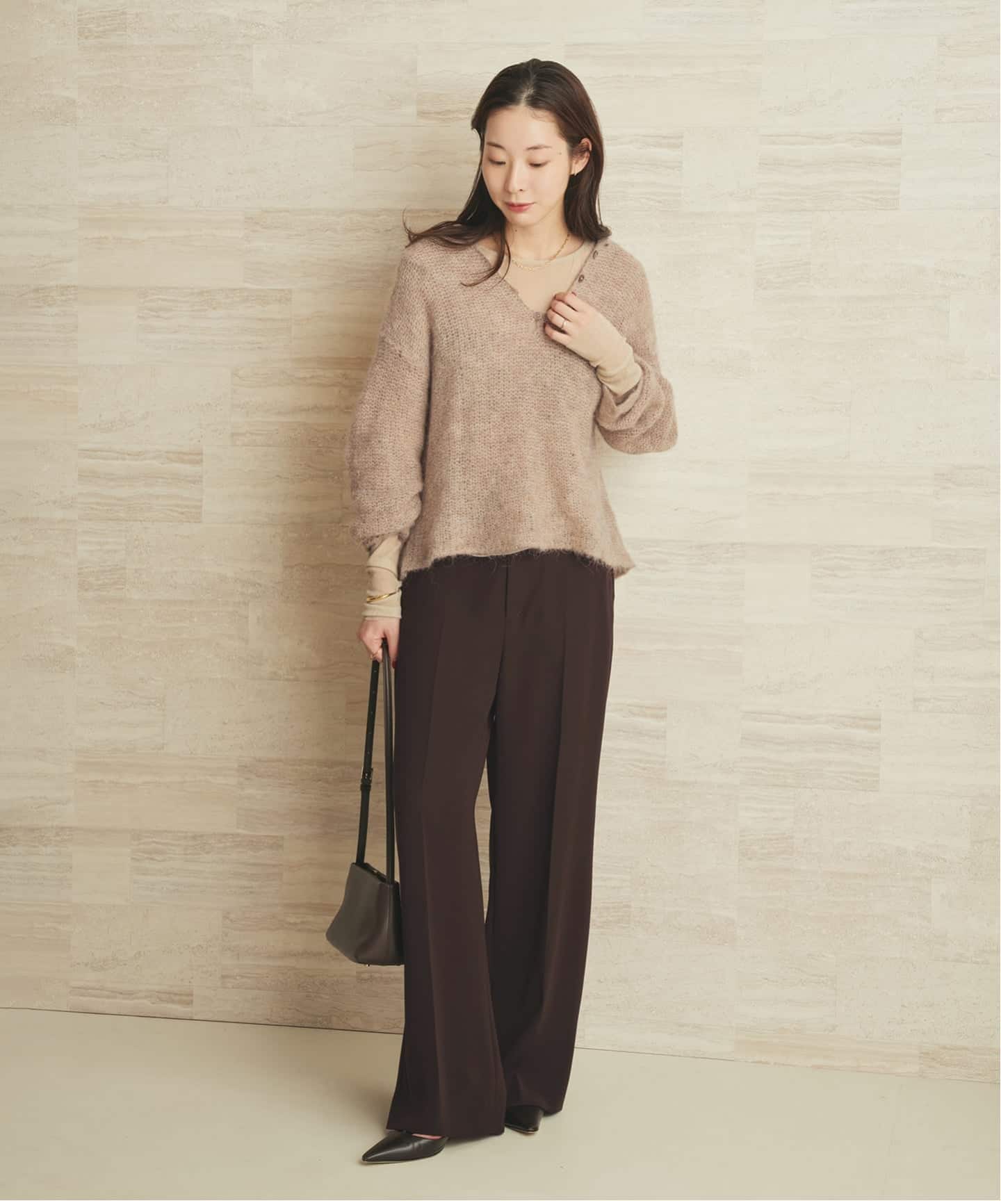 追加》ALPACA MIX BUTTON ニット 2（ニット／セーター）｜Plage