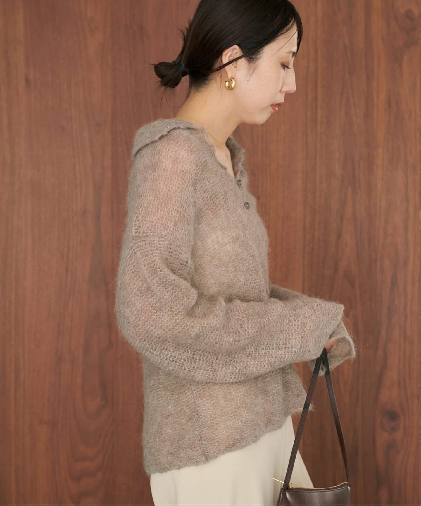 追加》ALPACA MIX BUTTON ニット 2（ニット／セーター）｜Plage