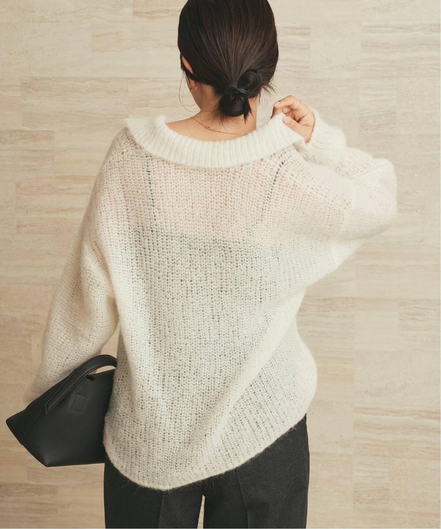 追加予約》ALPACA MIX BUTTON ニット 3（ニット／セーター）｜Plage