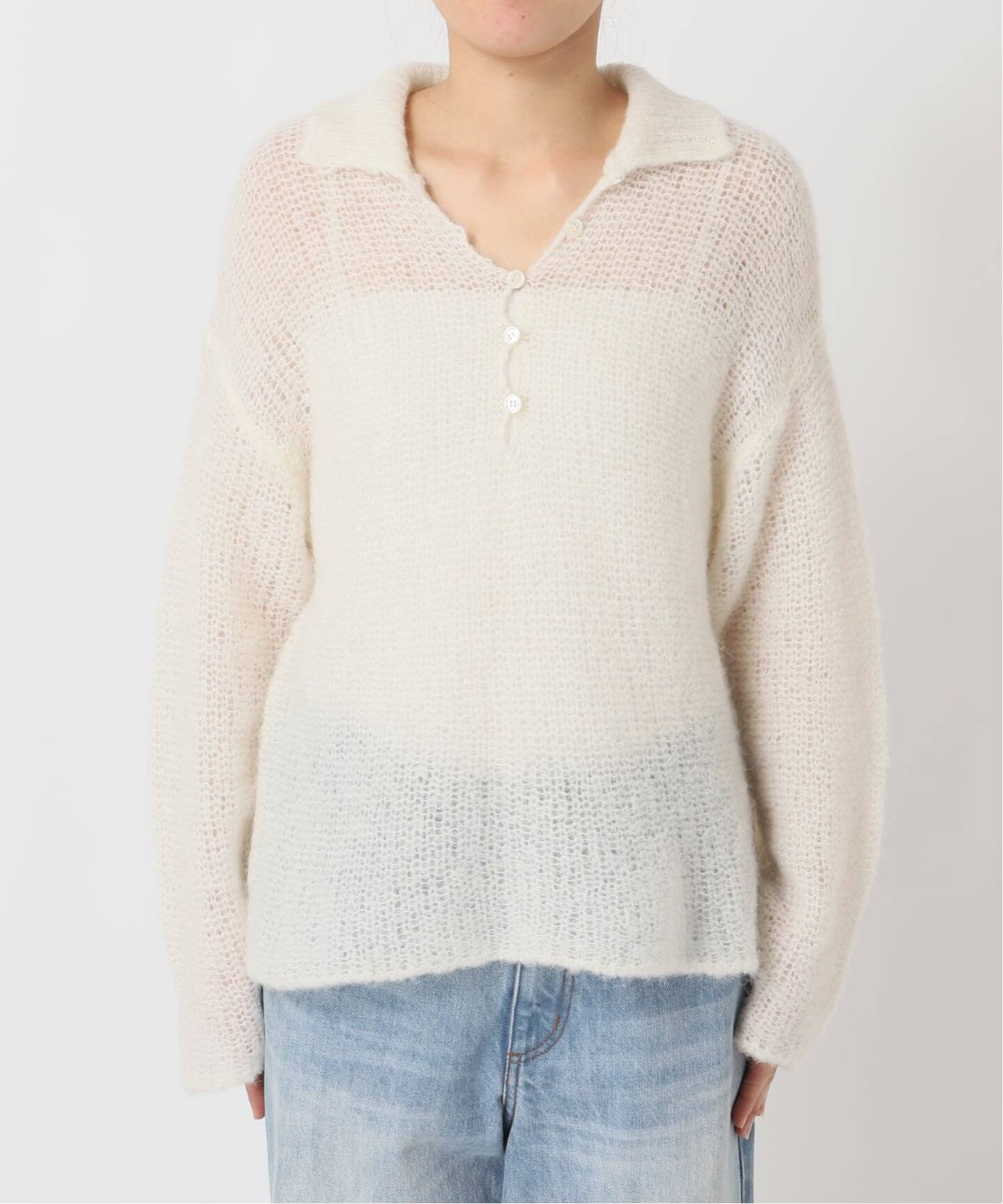 追加》ALPACA MIX BUTTON ニット 3（ニット／セーター）｜Plage