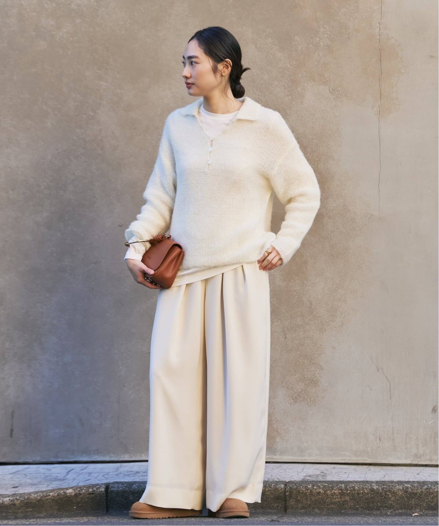 追加予約》ALPACA MIX BUTTON ニット 4（ニット／セーター）｜Plage