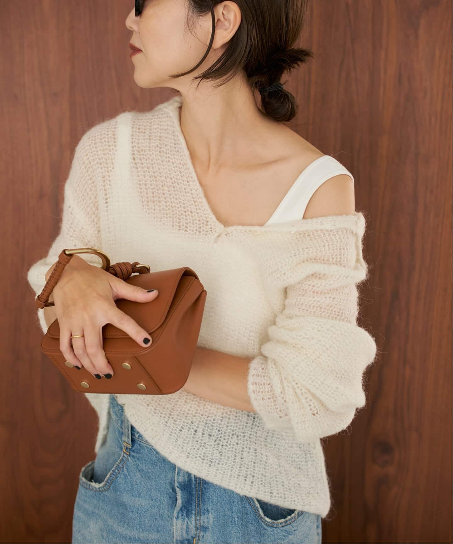 追加》ALPACA MIX BUTTON ニット 4（ニット／セーター）｜Plage