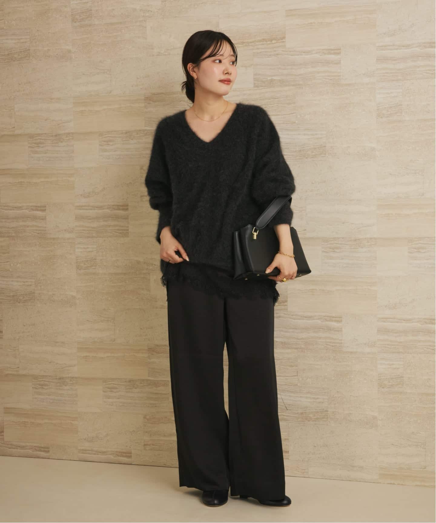 Light Fur V nuance プルオーバー（ニット／セーター）｜Plage